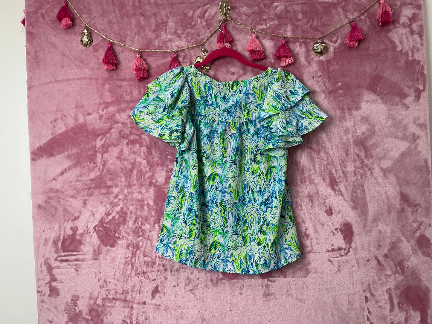 Lilly Pulitzer NWT Devina Top Resort White Out To Play - Size XXS