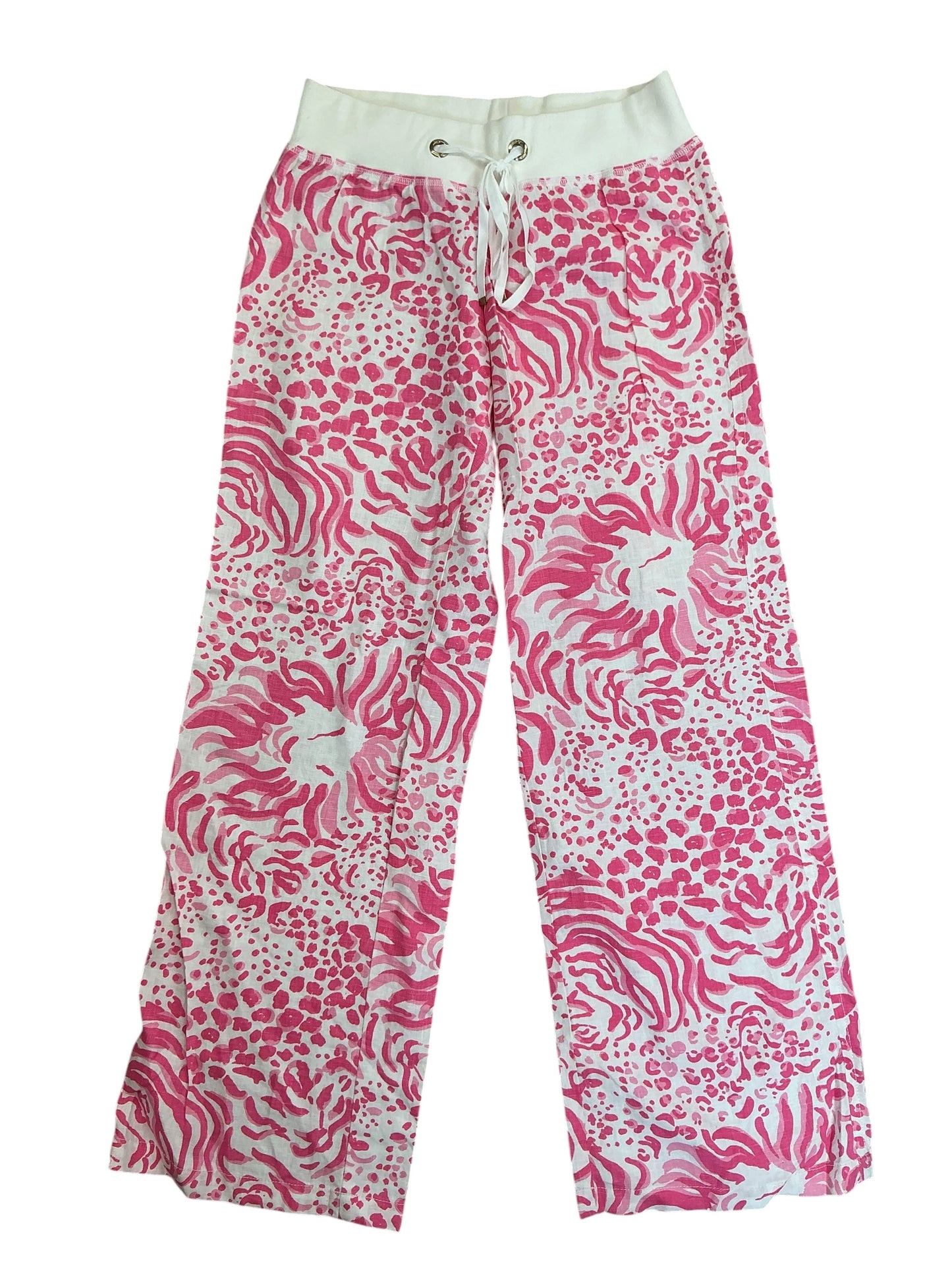 Lilly Pulitzer Beach Pants Pink Sun Ray Shimmy Shimmy Leon - Size M