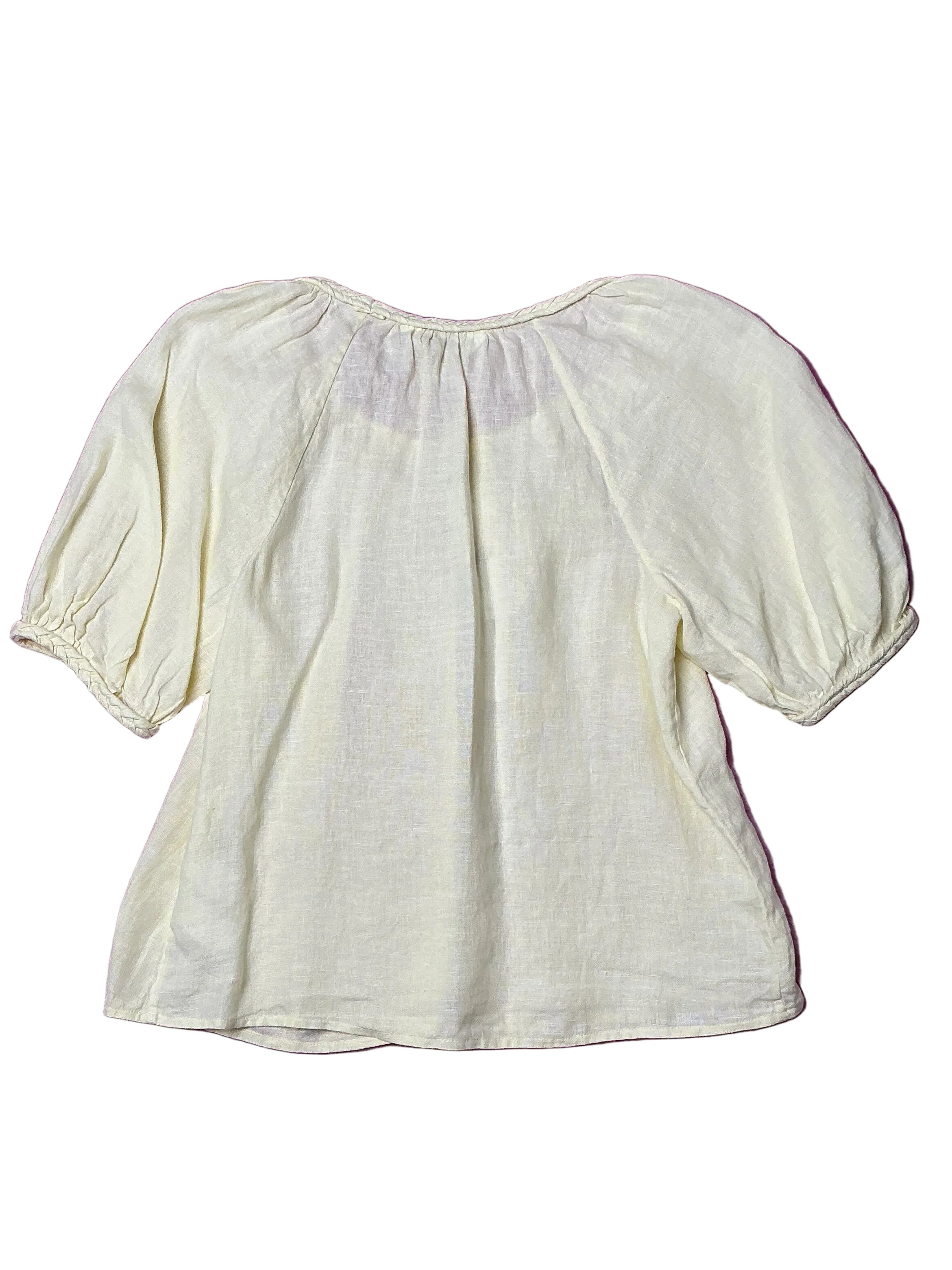 Lilly Pulitzer NWT - Calais Short Sleeve Top - Limoncello X Resort White - Size XS