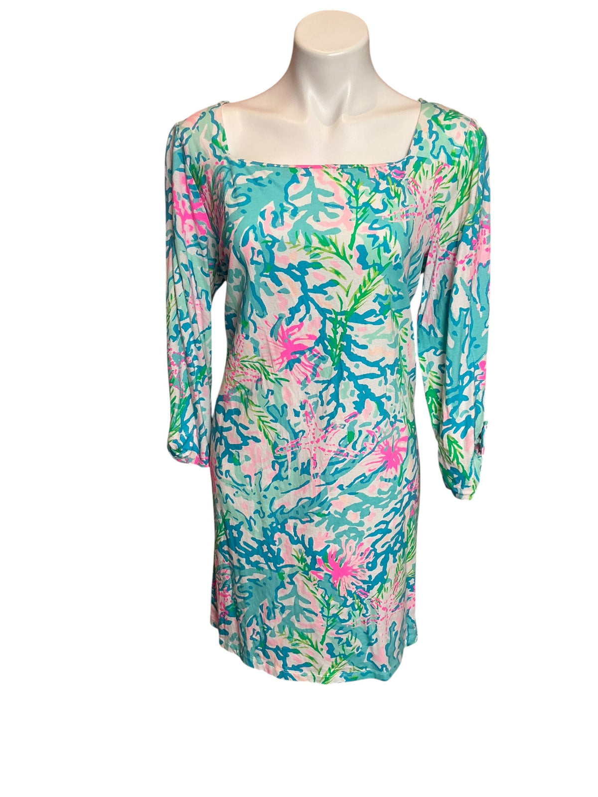 Lilly Pulitzer Bailee Dress Multi Coral Bay - Size XL