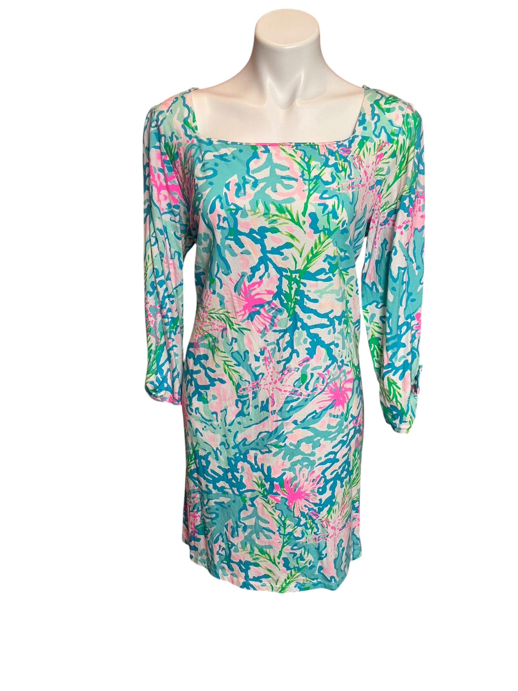 Lilly Pulitzer Bailee Dress Multi Coral Bay - Size XL