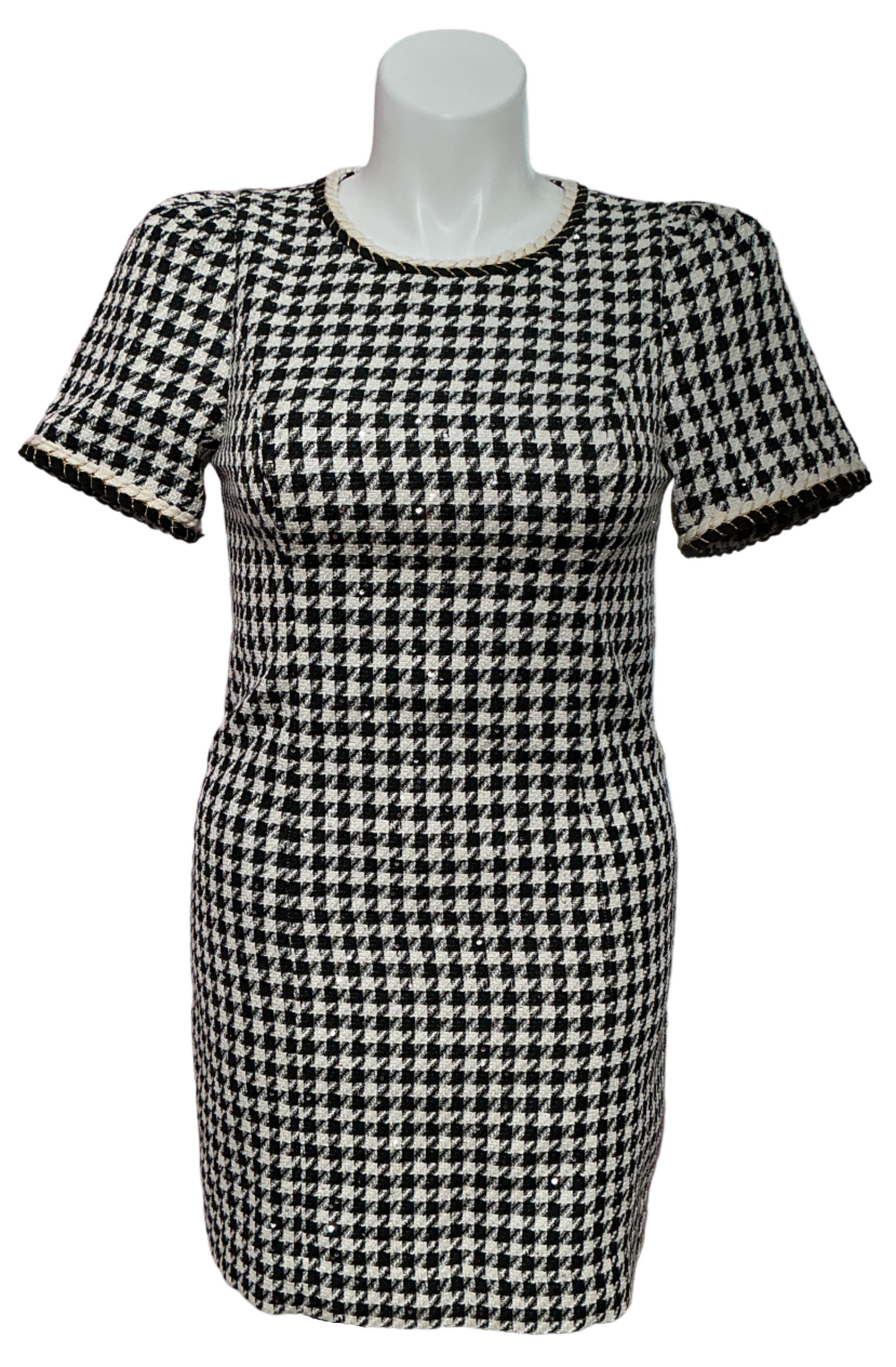 Lilly Pulitzer NWT - Doriane Boucle Shift - Noir Houndstooth Sequin Bou - Size 6