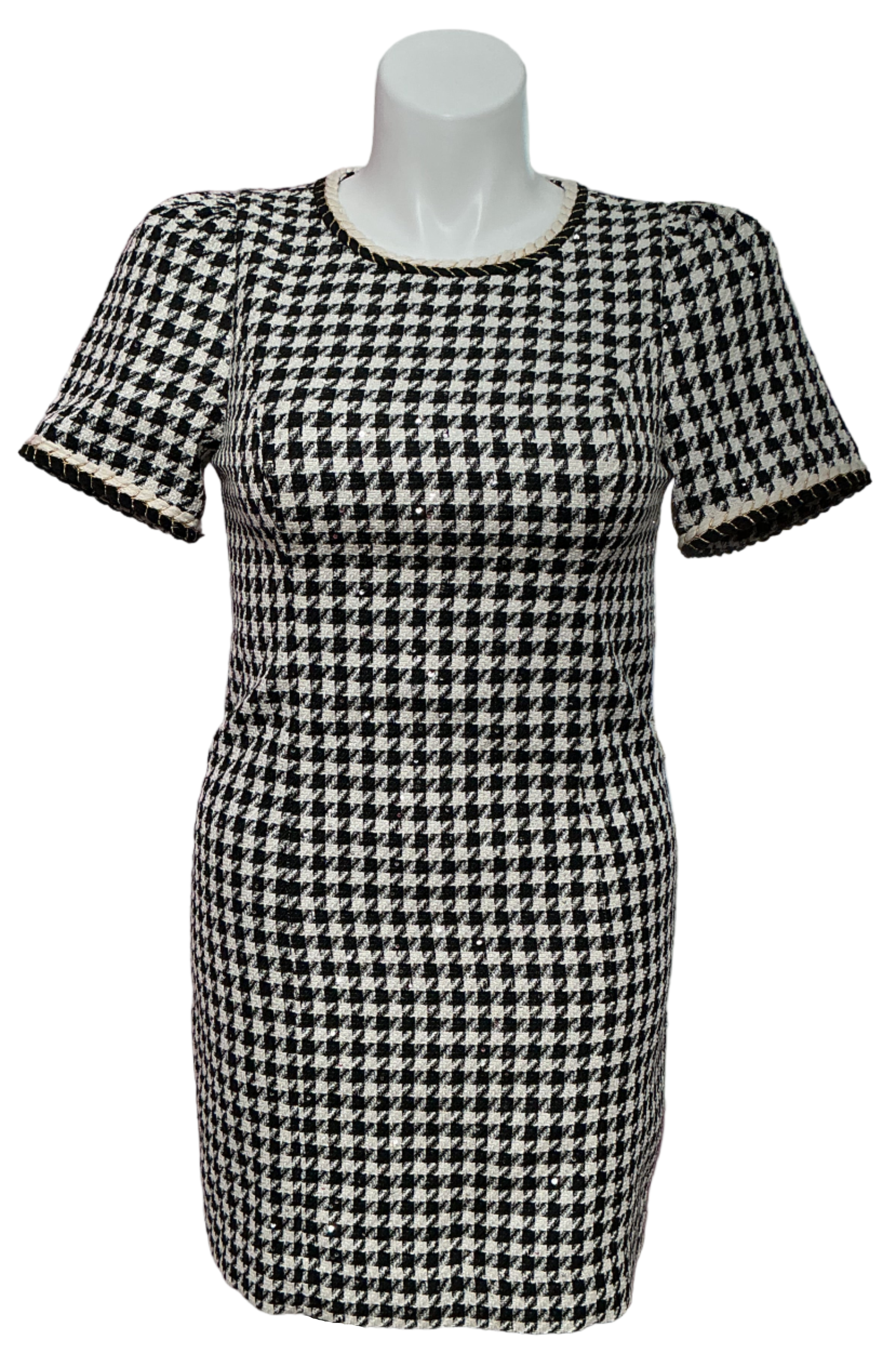 Lilly Pulitzer NWT - Doriane Boucle Shift - Noir Houndstooth Sequin Bou - Size 6