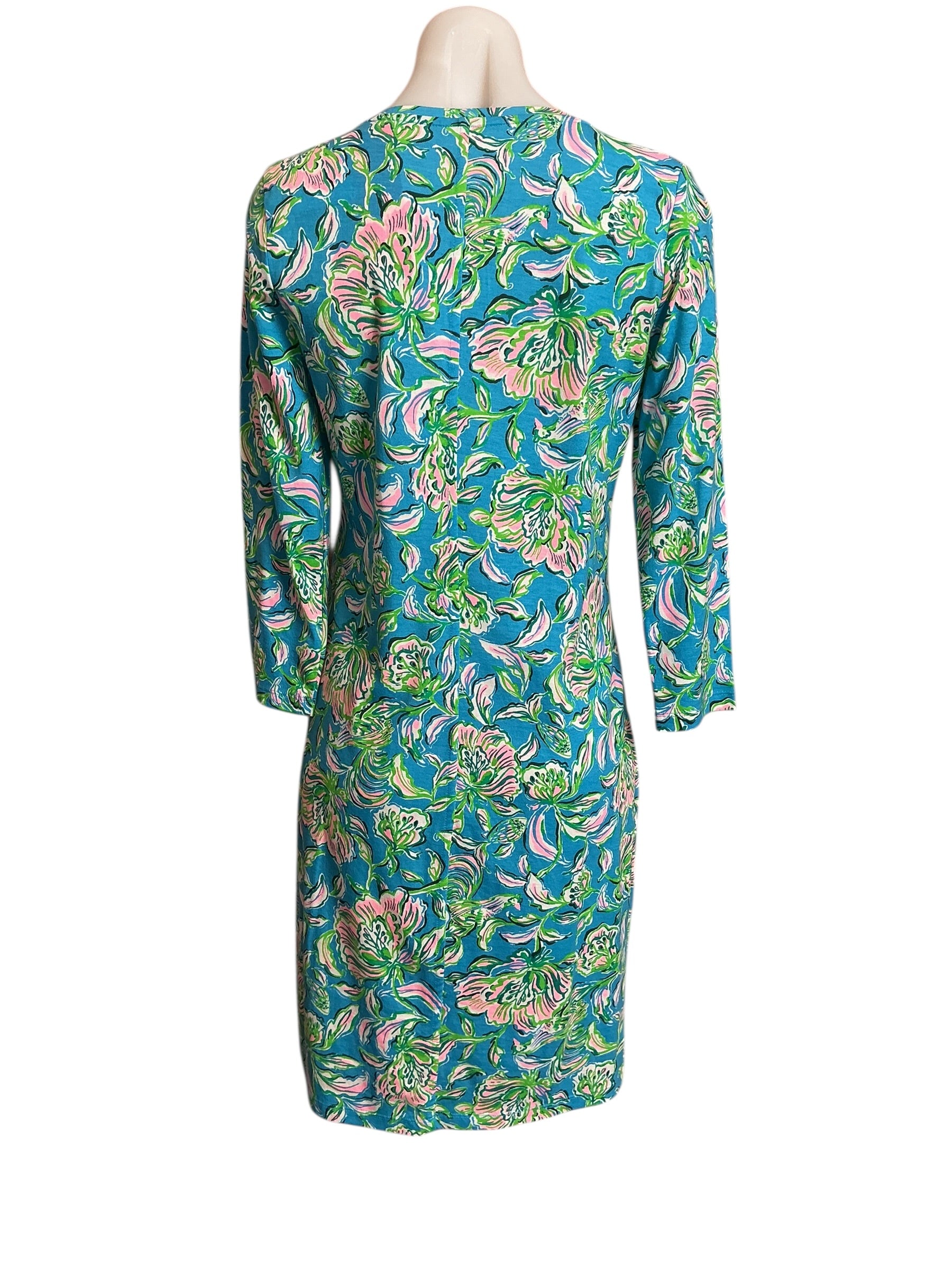 Lilly Pulitzer NWT Tessa 3/4 Sleeve V-neck - Cumulus Blue Chick Magnet - Size S