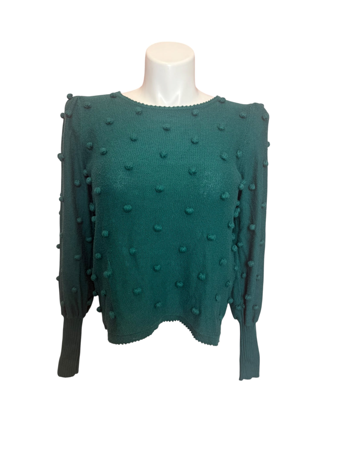 Lilly Pulitzer Kippa Pom-Pom Sweater Spruce Green - Size M