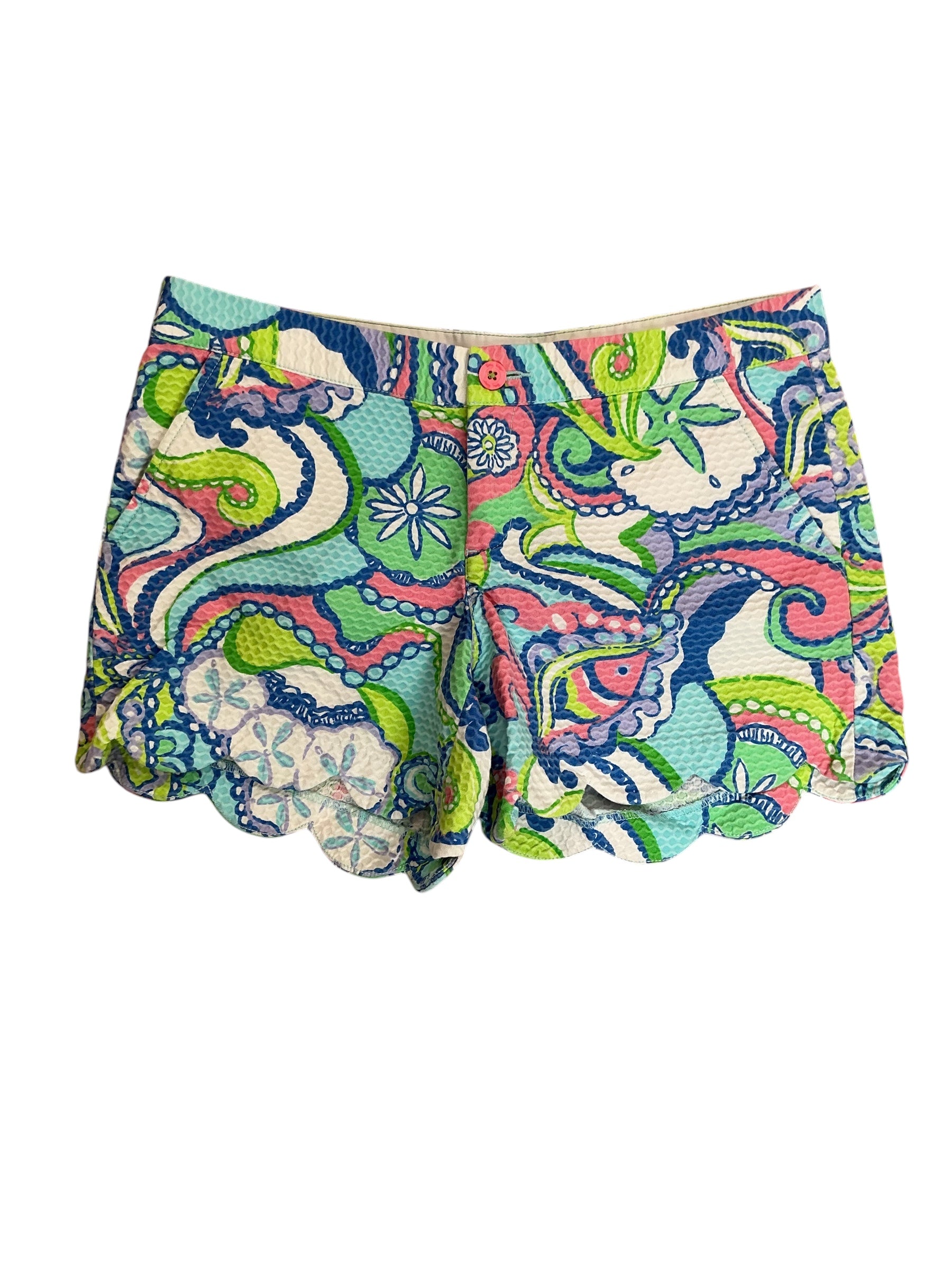 Lilly Pulitzer Buttercup Shorts Conch Republic Jacquard - Size 6