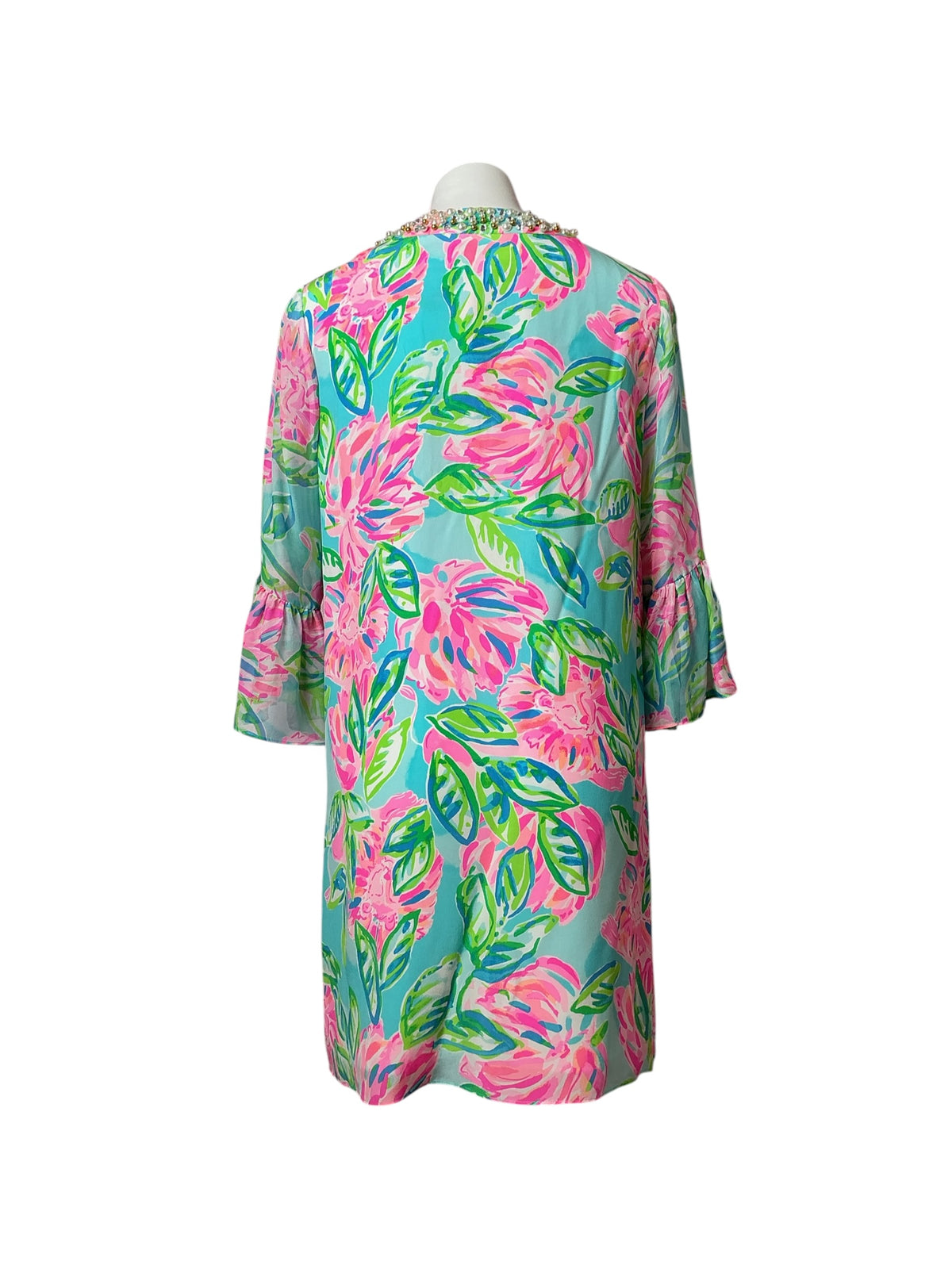 Lilly Pulitzer Elenora Silk Dress Multi Totally Blossom - Size M