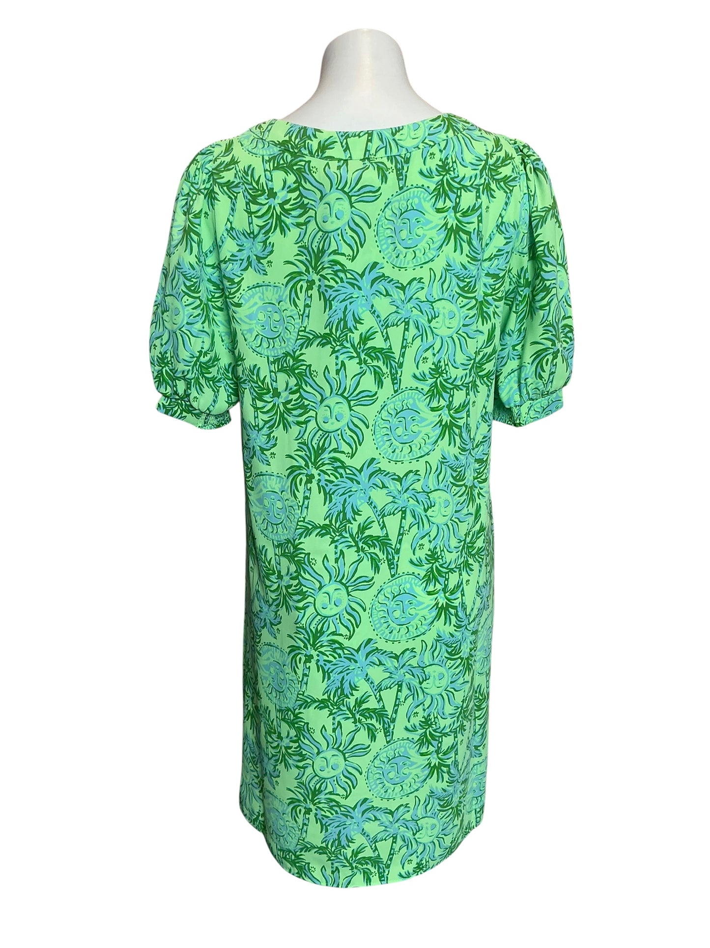 Lilly Pulitzer Olivine Short Sleeve Dress Cool Mint Catchin Rays - Size 8