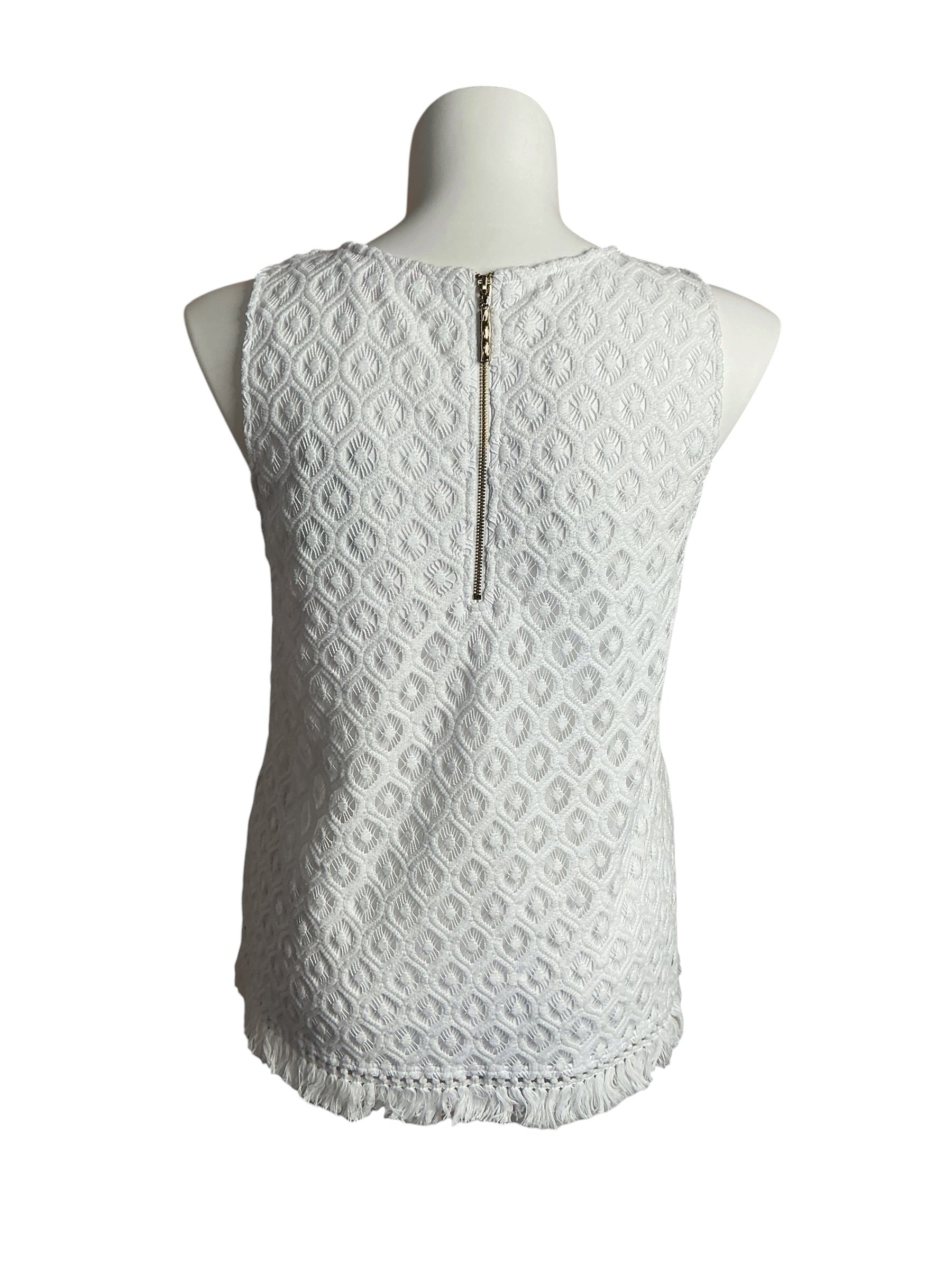 Lilly Pulitzer NWT Maybelle Top Resort White Island Time Knit Lace - Size XL
