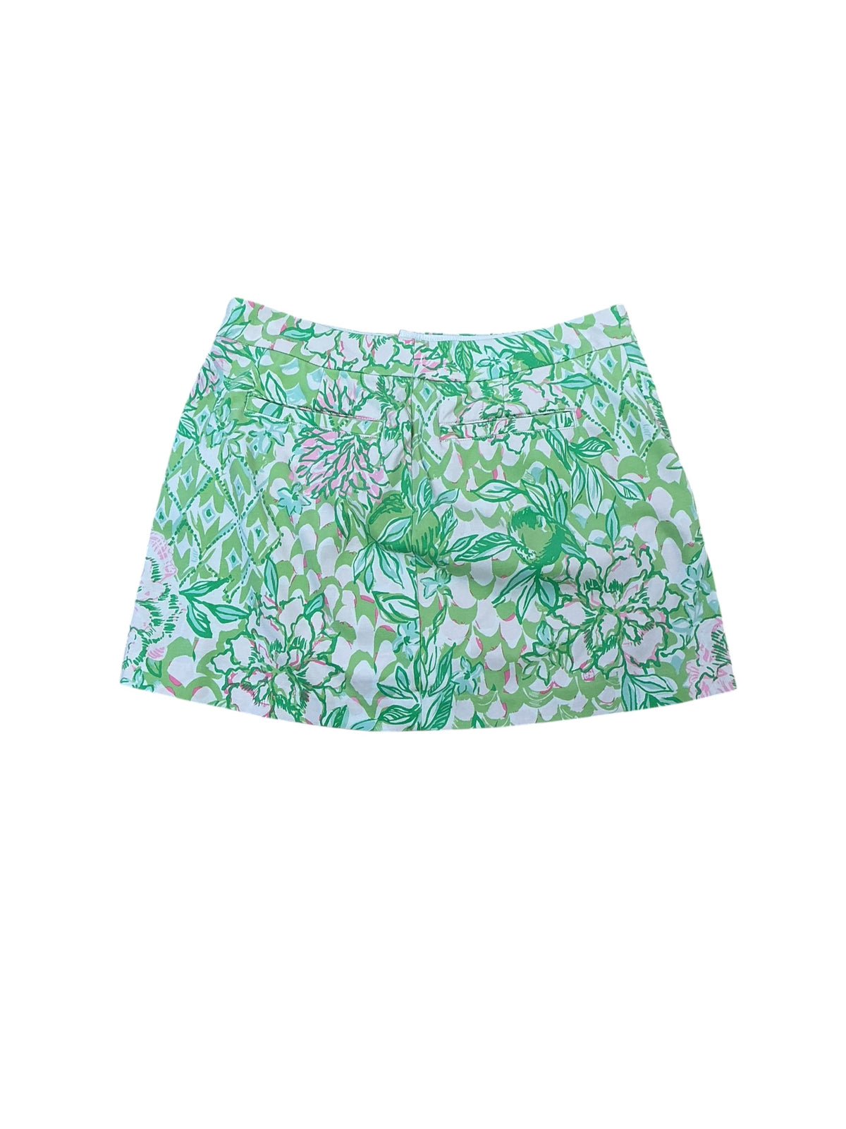 Lilly Pulitzer Colette Mini Skort Fauna Green Lime Feeling Good - Size 0