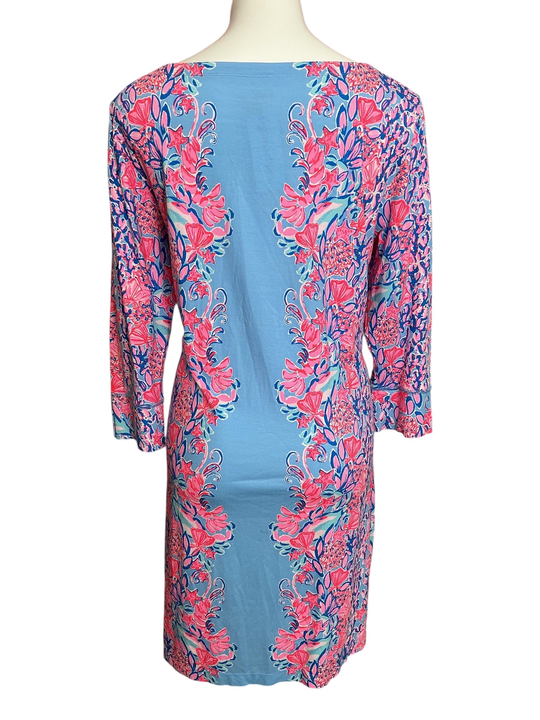 Lilly Pulitzer Sophie Dress Blue Peri Shrimply The Best - Size XXL