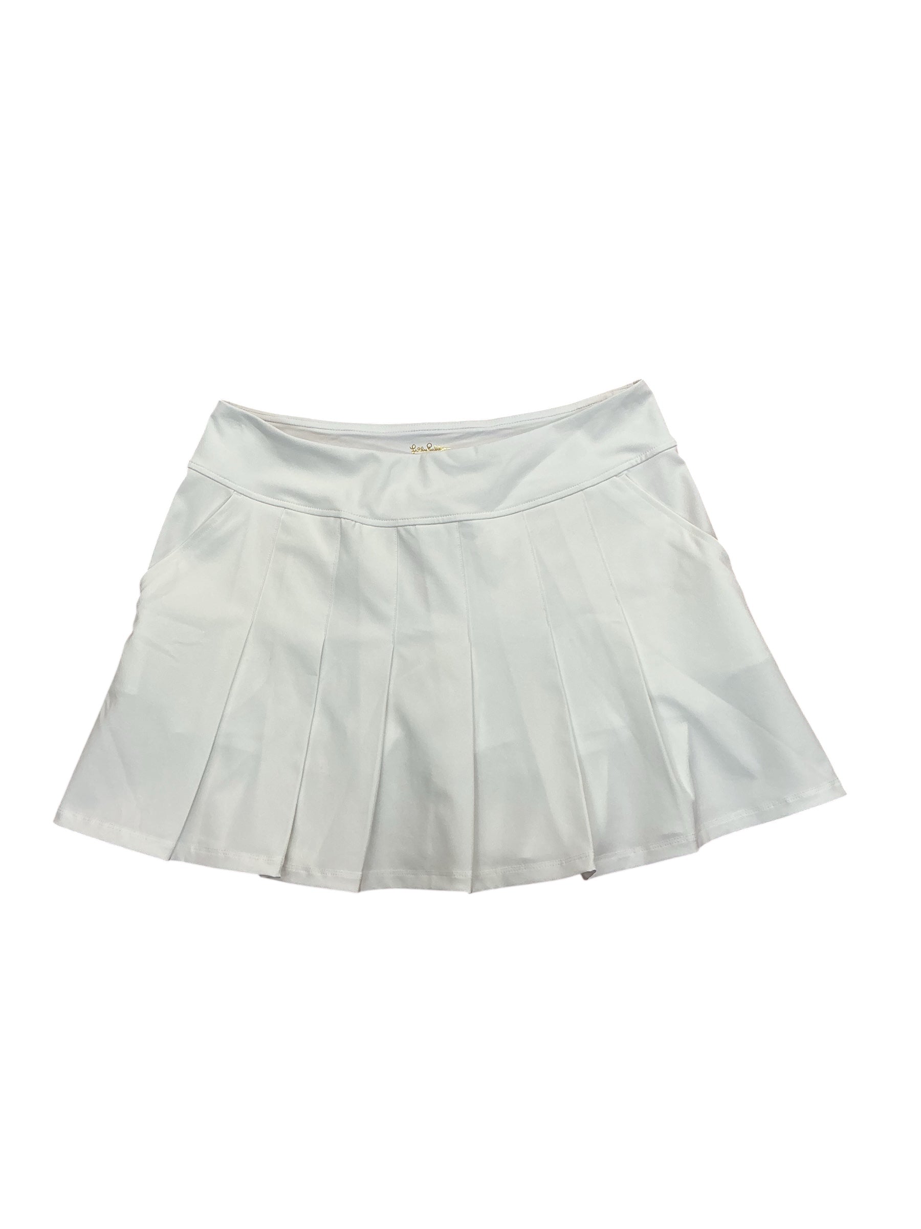 Lilly Pulitzer Luxletic Priska Pleated Skort UPF 50+ Resort White - Size 12