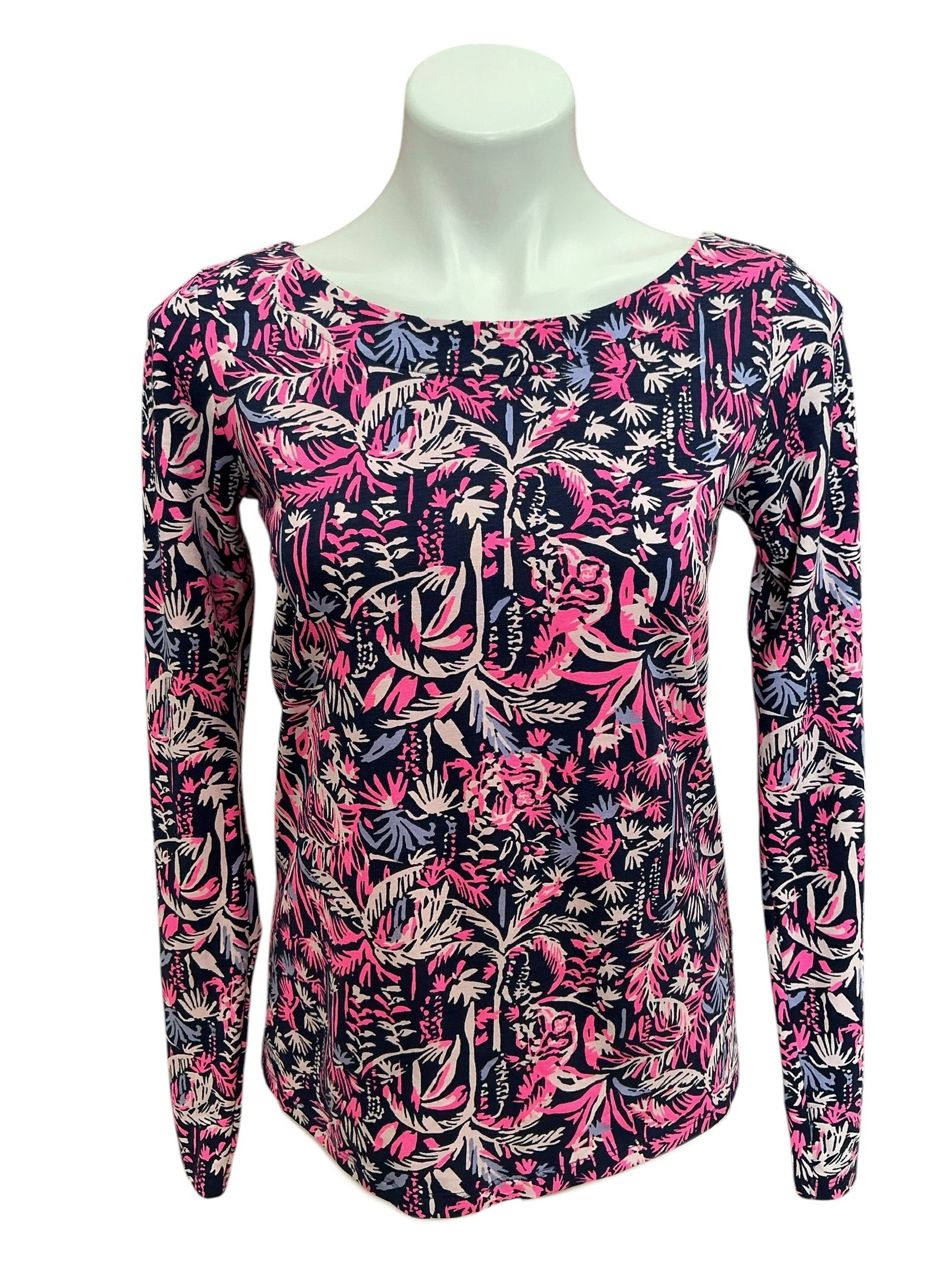 Lilly Pulitzer Tristan Top Bright Navy Swing Of Things - Size S