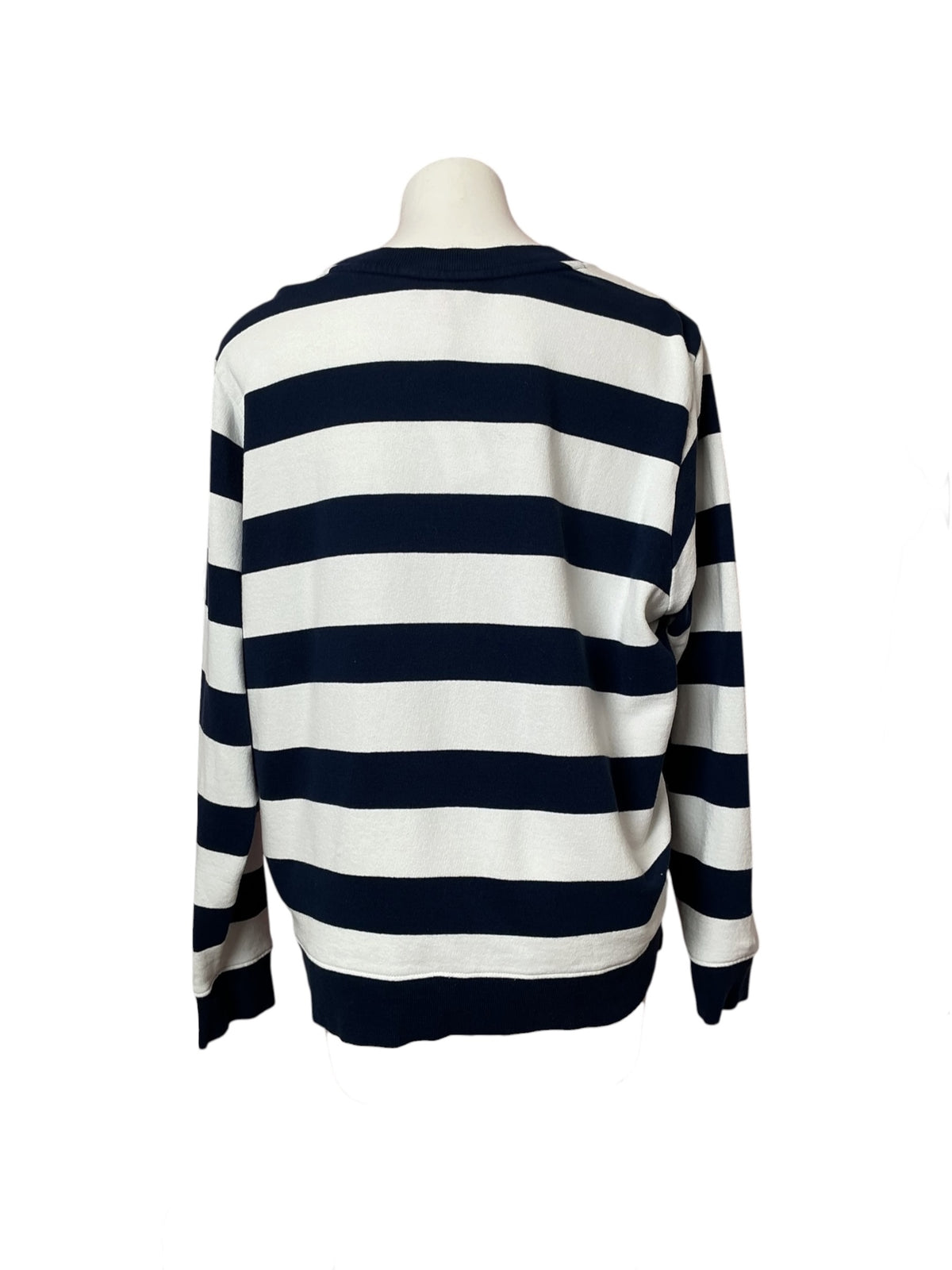Lilly Pulitzer- Ballad Cotton Sweatshirt Low Tide Navy Beaded Palm Size L