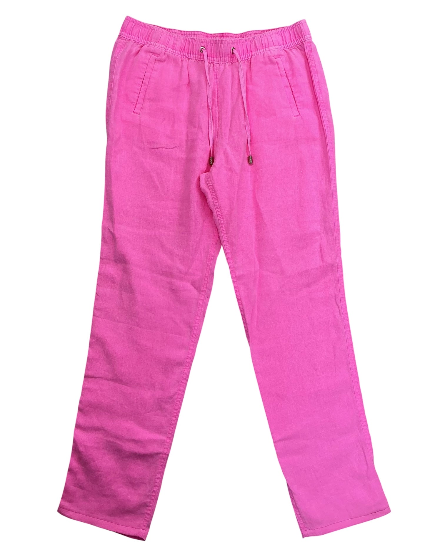 Lilly Pulitzer Taron Linen Pants Solid Pink Blossom - Size M