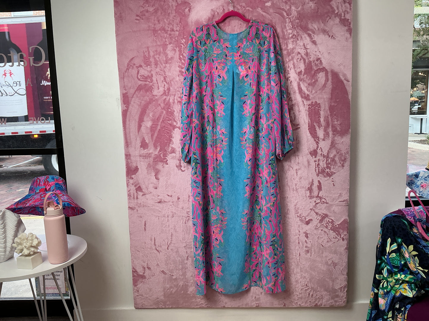 Lilly Pulitzer NWT Frey Long-Sleeved Maxi Seaweed Samba Engineer - Size L/XL