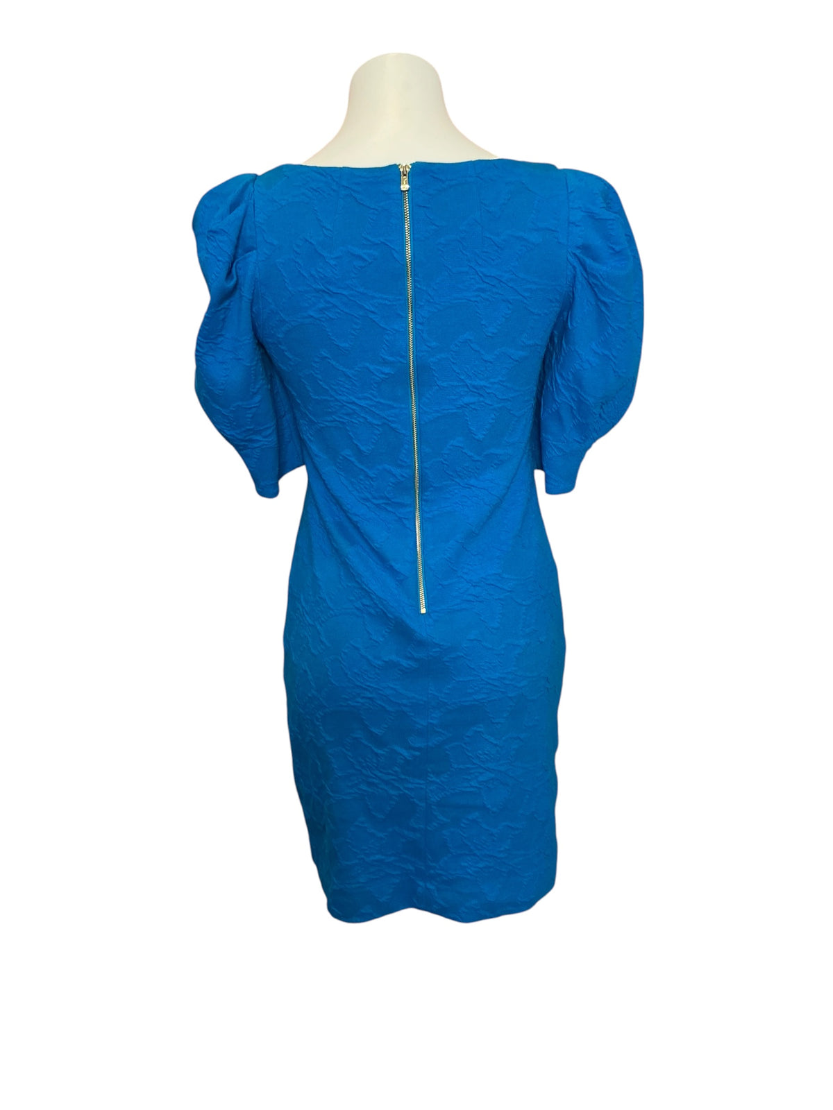 Lilly Pulitzer Feona Elbow Sleeve Dress Teal Bay Knit Pucker Jacquard - Size XS