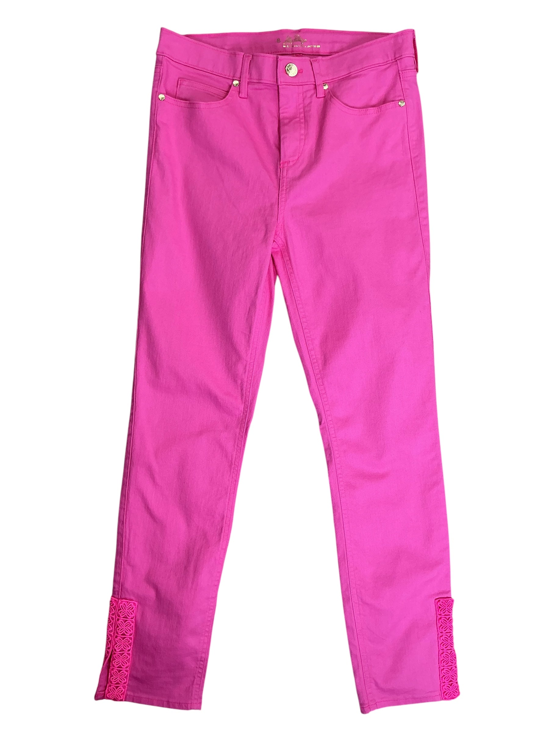 Lilly Pulitzer NWT South Ocean High Rise Pants Cherry Blossom Pink - Size 8