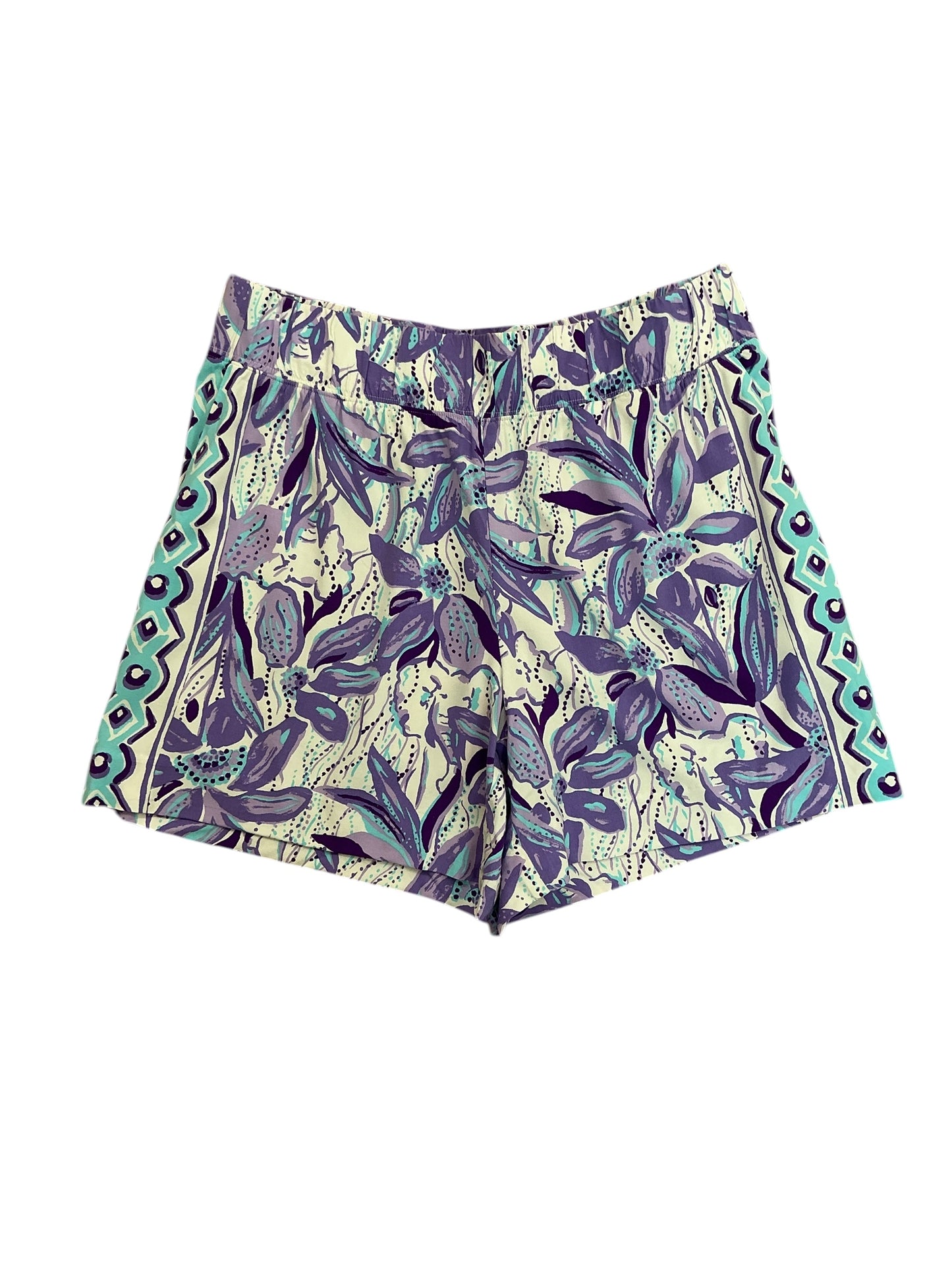 Lilly Pulitzer NWT Bal Harbour Stretch Shorts Tropicalia Purple Elephant In The Bloom - Size S