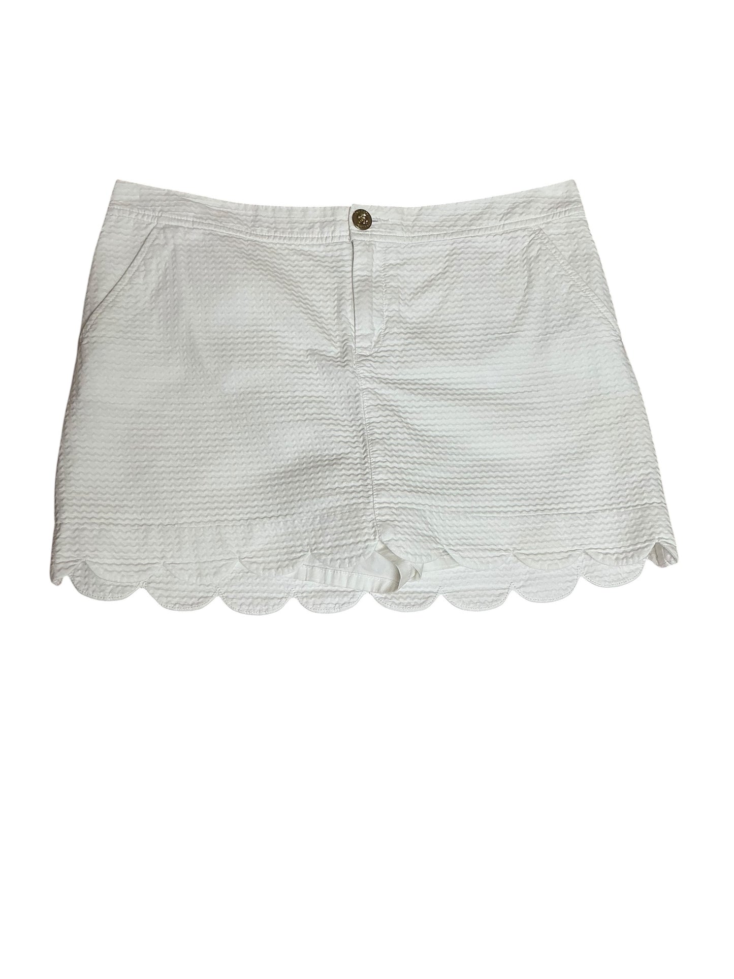 Lilly Pulitzer Buttercup Scallop Hem Skort Resort White - Size 12