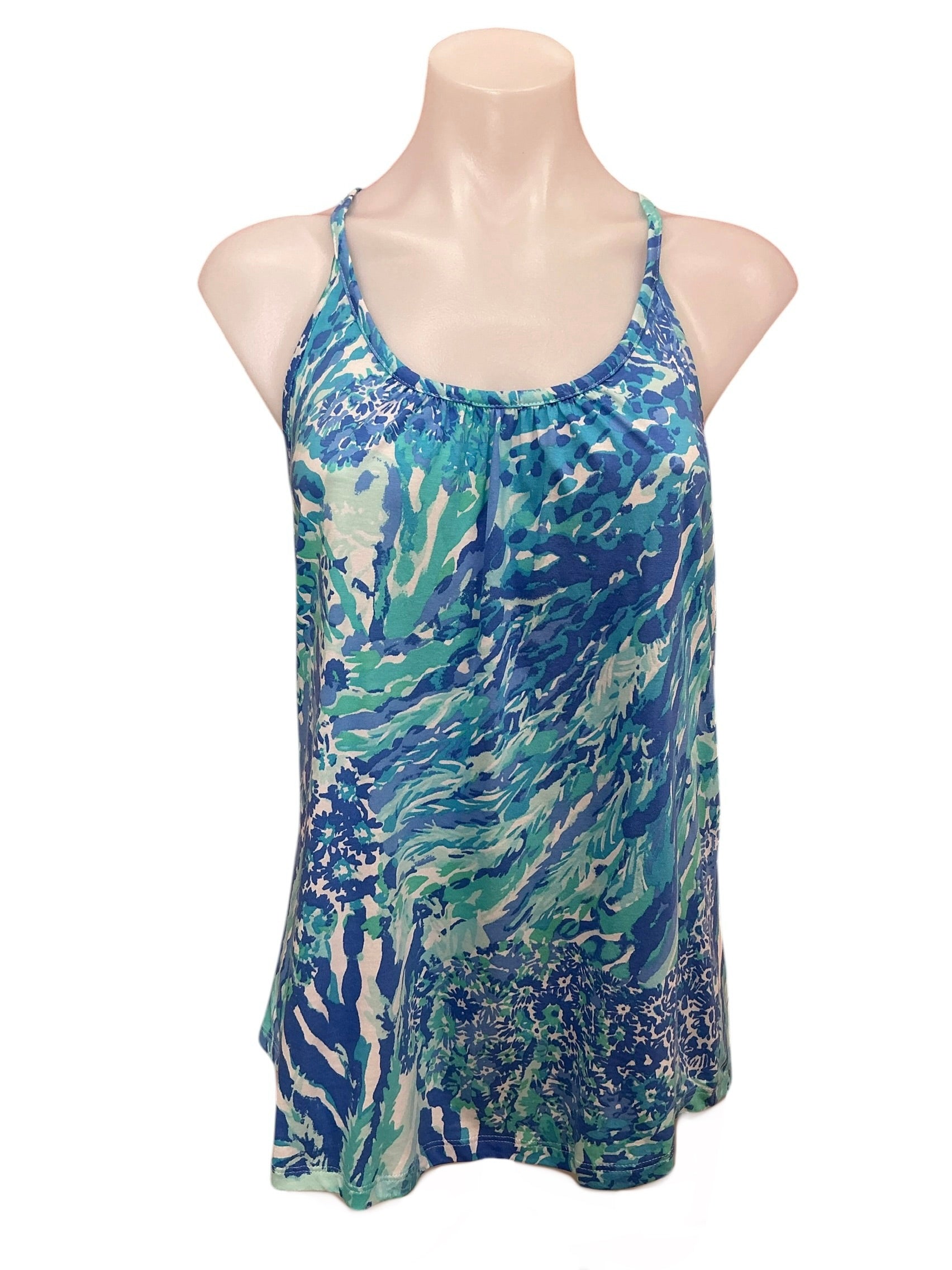 Lilly Pulitzer NWT Lacy Top Blue Haven Hey Hey Soleil - Size XS