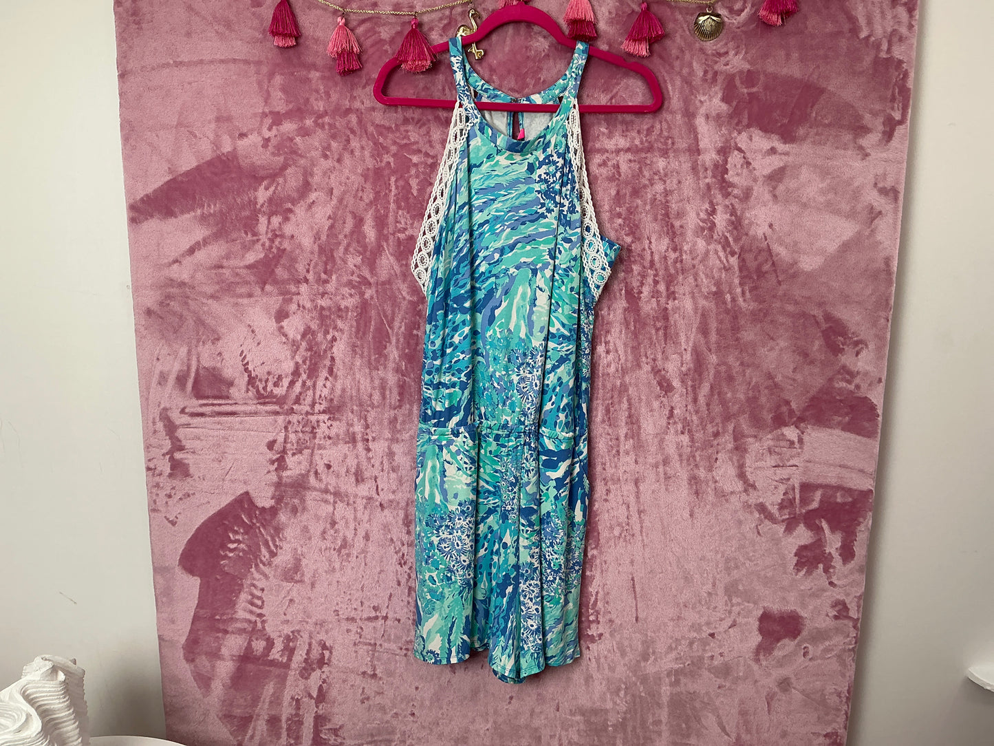 Lilly Pulitzer Romper NWT - Lala Romper - Blue Haven - Hey Hey Soleil - Size XL