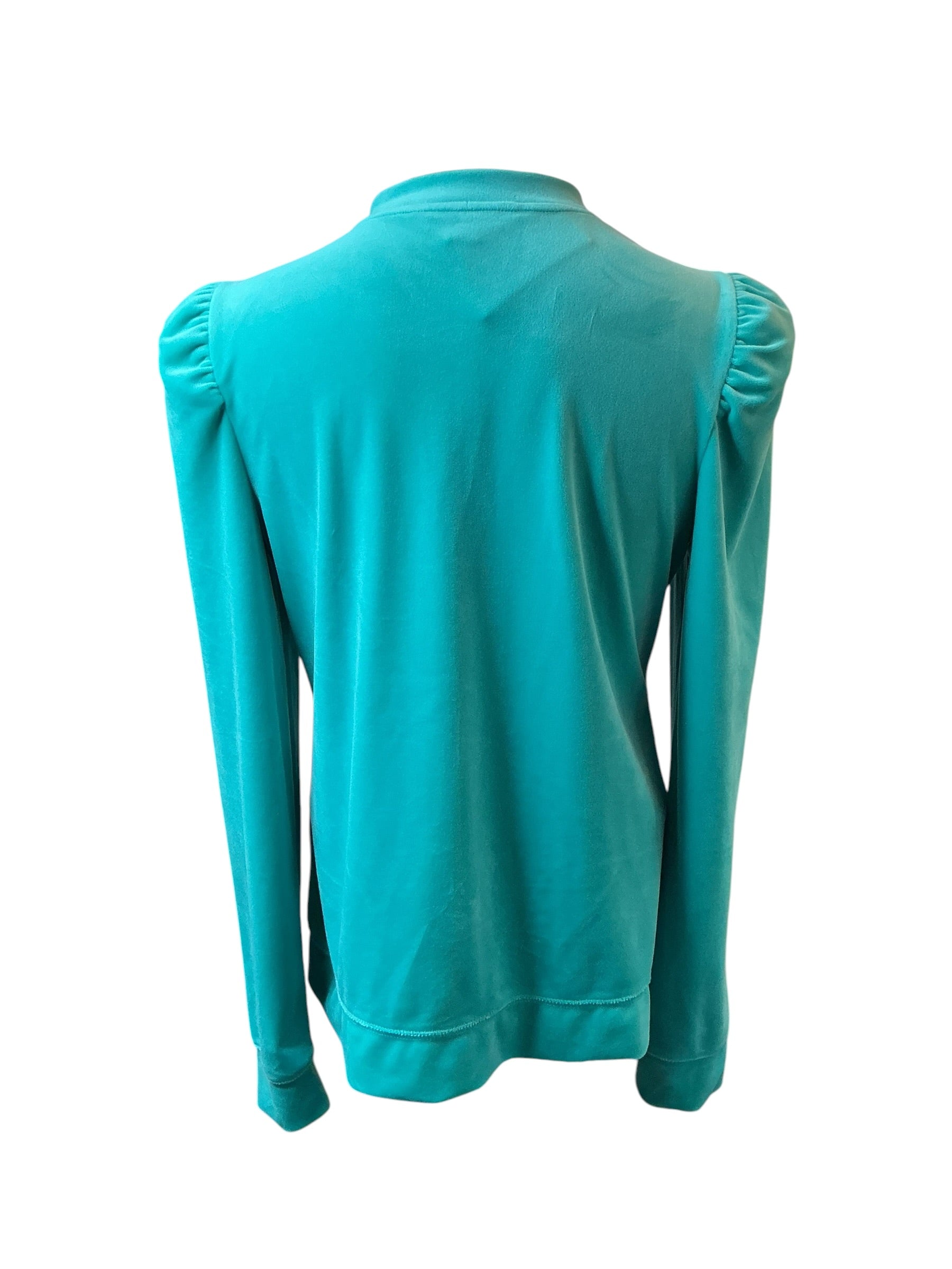 Lilly Pulitzer Evanna Velour Zip-Up Jacket Maldives Green - Size M