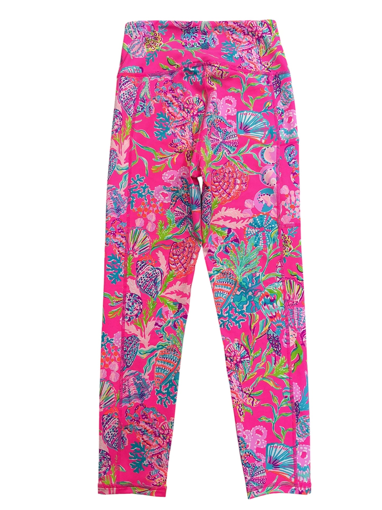 Lilly Pulitzer NWT Weekender High Rise Midi Leggings Pink Isle Shell Me Something Good - Size S