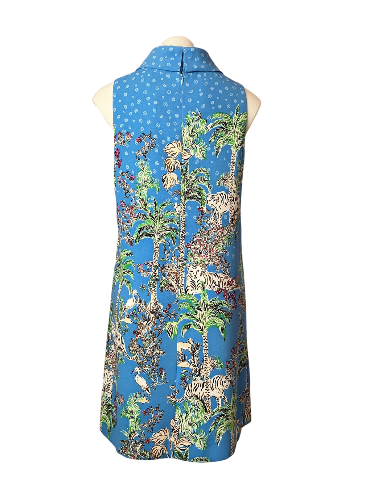 Lilly Pulitzer Portia Soft Shift Dress Blue Thistle Tiger Queen - Size 8
