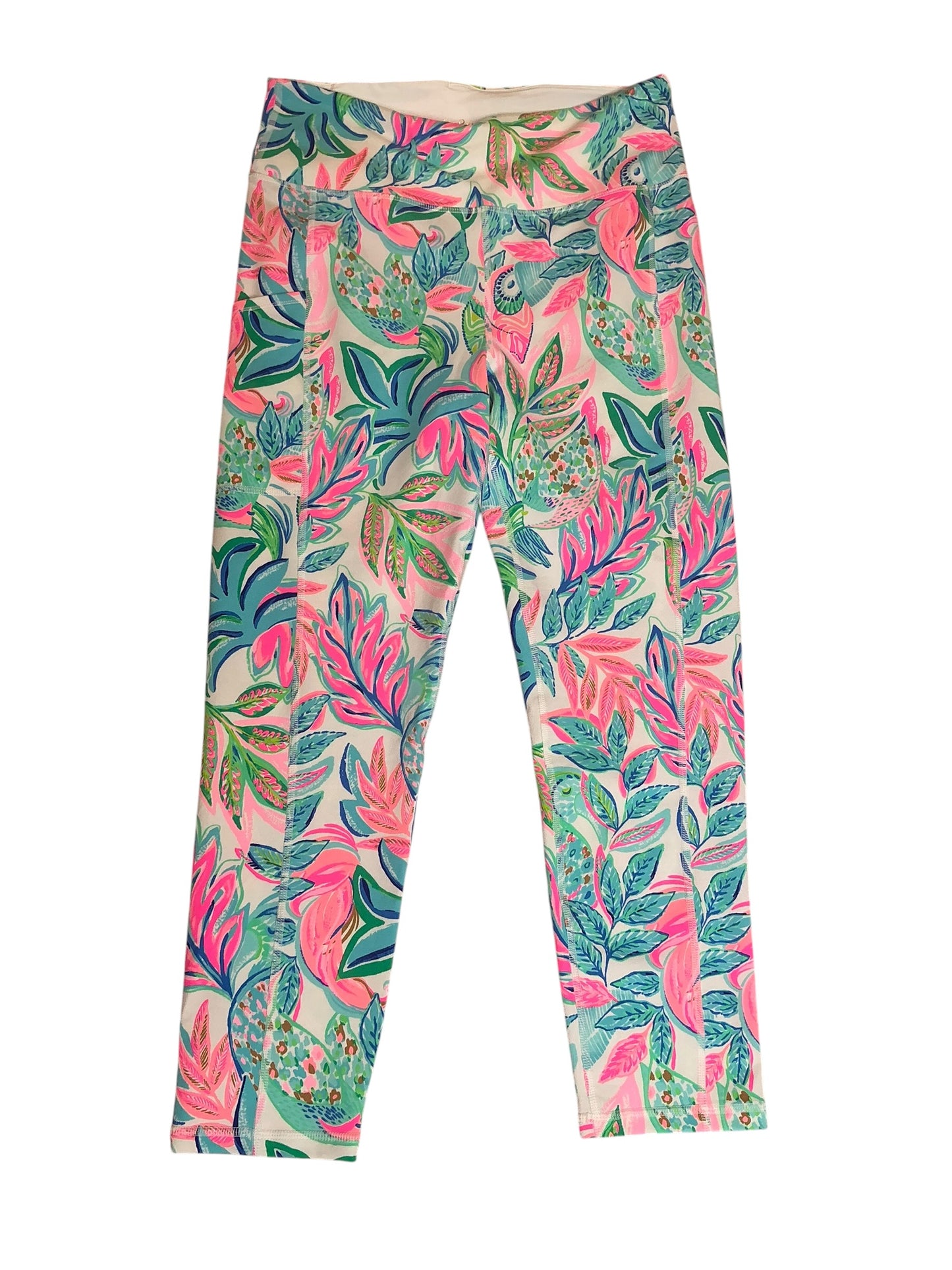 Lilly Pulitzer UPF 50+ Luxletic Weekender High Rise Midi Legging Toucan Do It Better - Size L