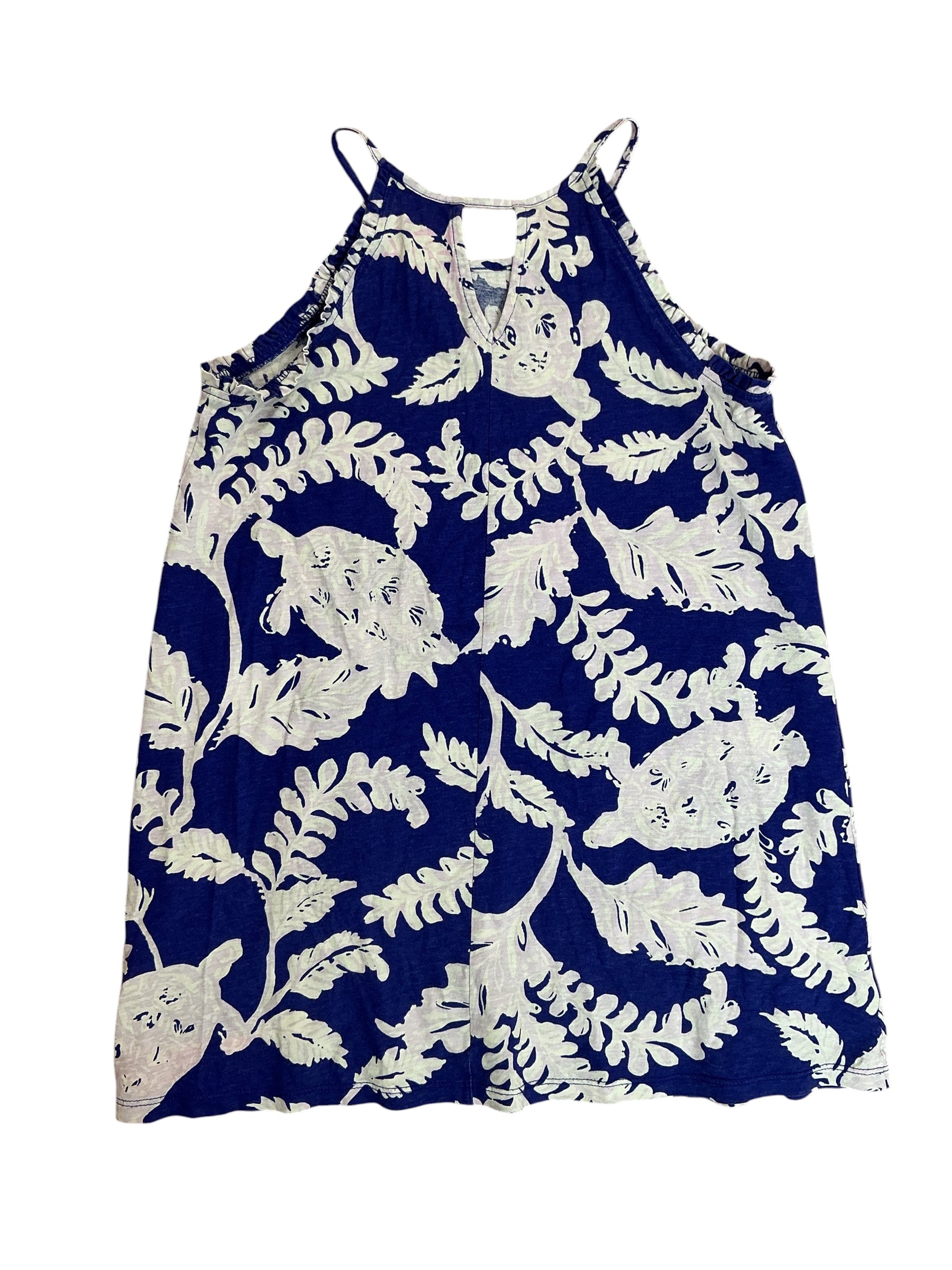 Lilly Pulitzer Girls Kids Mini Alex Dress High Tide Navy Turtle Amazement - Size M (6-7)