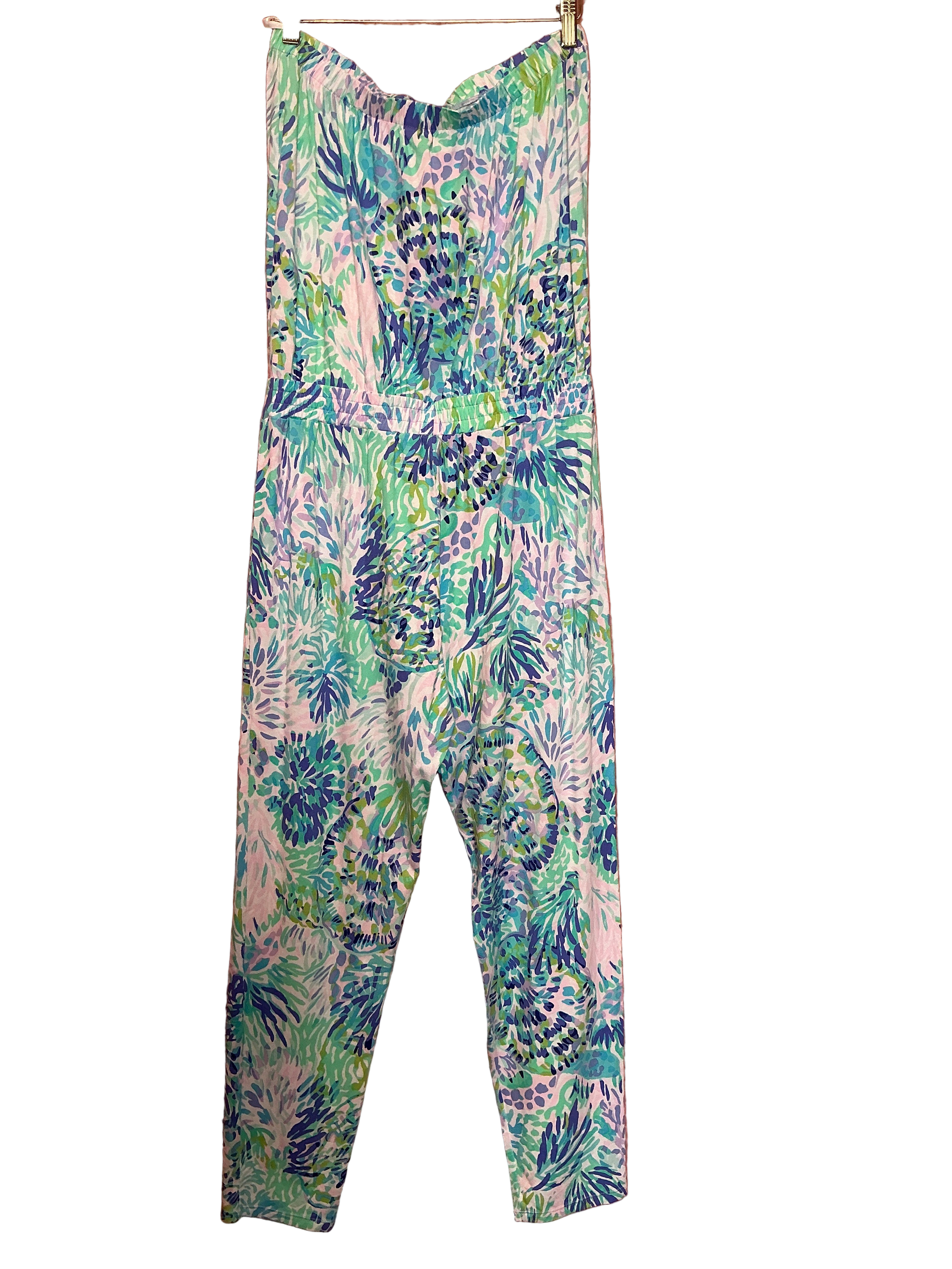 Lilly Pulitzer Strapless Keely Jumpsuit Multi Shell Of A PartySize - Size M