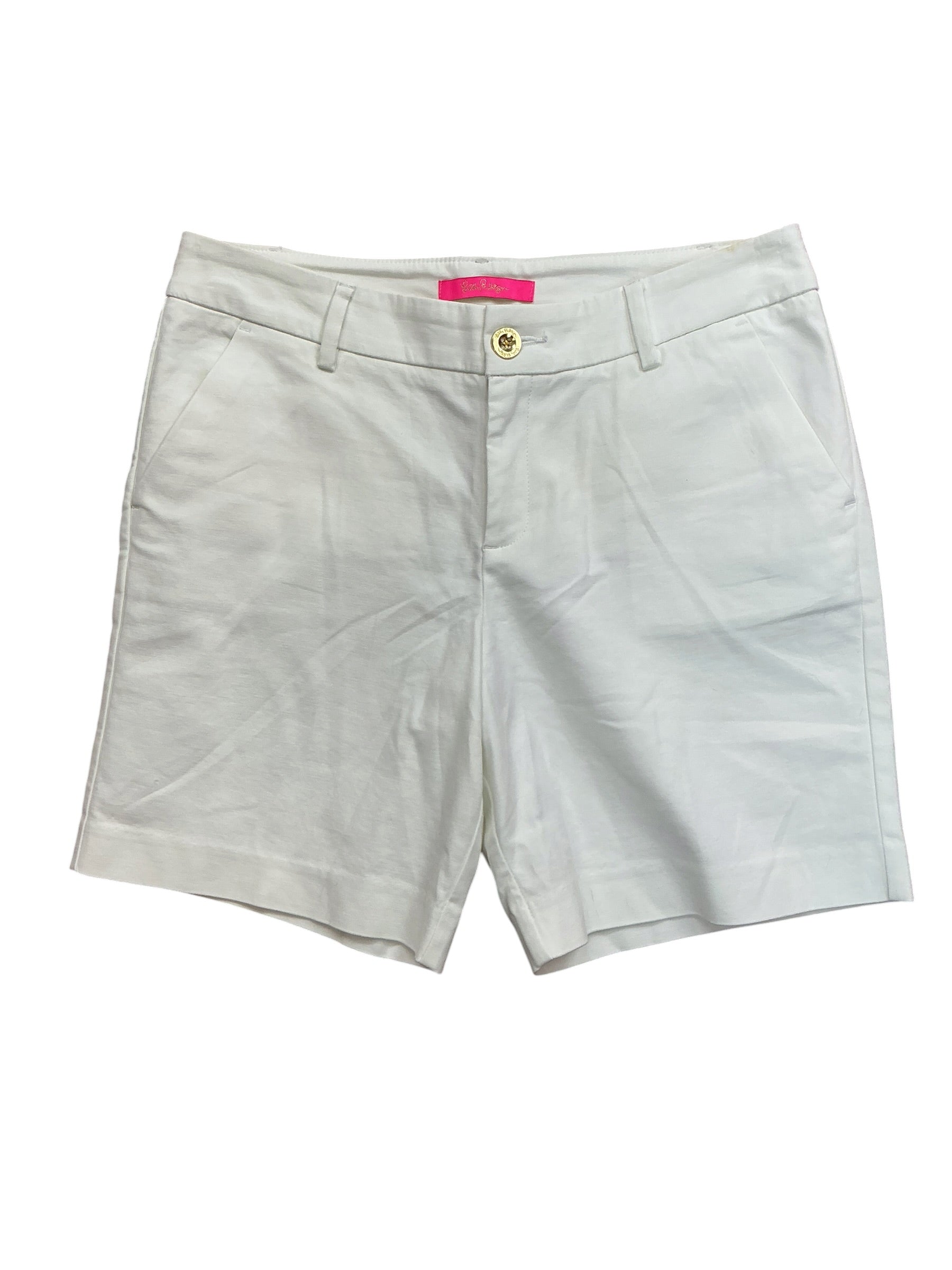 Lilly Pulitzer Shara Stretch Shorts Resort White - Size 8