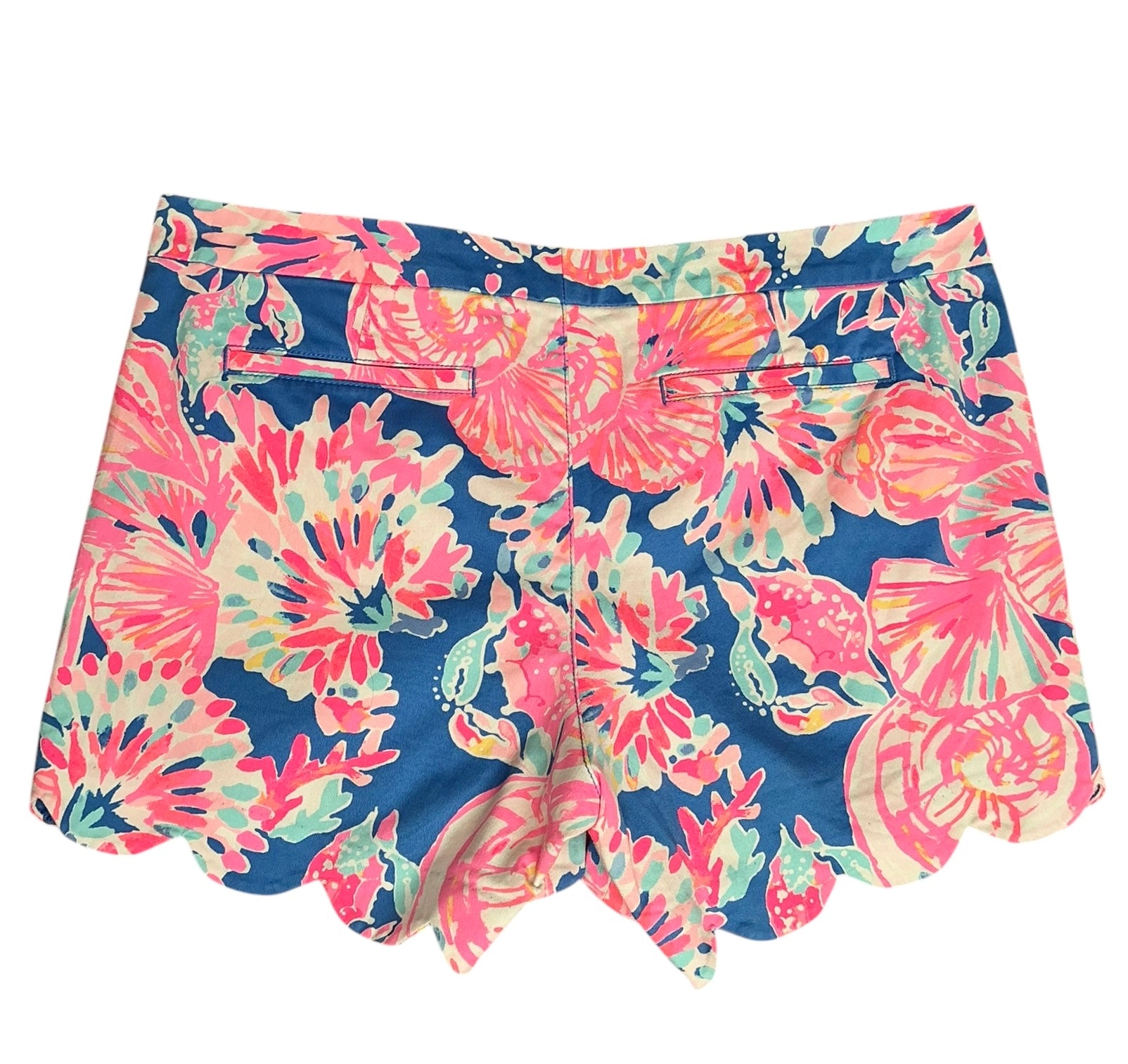 Lilly Pulitzer Buttercup Stretch Shorts Bennet Blue Bay Dreamin - Size 12
