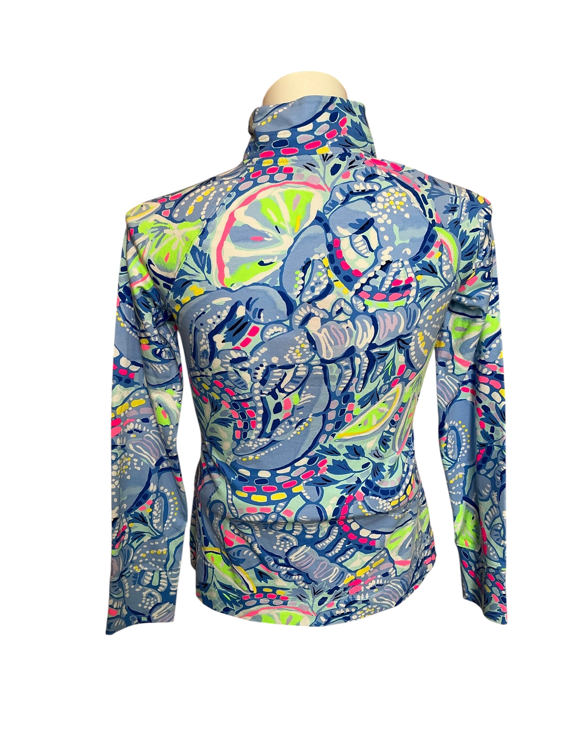 Lilly Pulitzer NWT UPF 50+ Skipper Popover Blue Peri Pinch Pinch - Size S