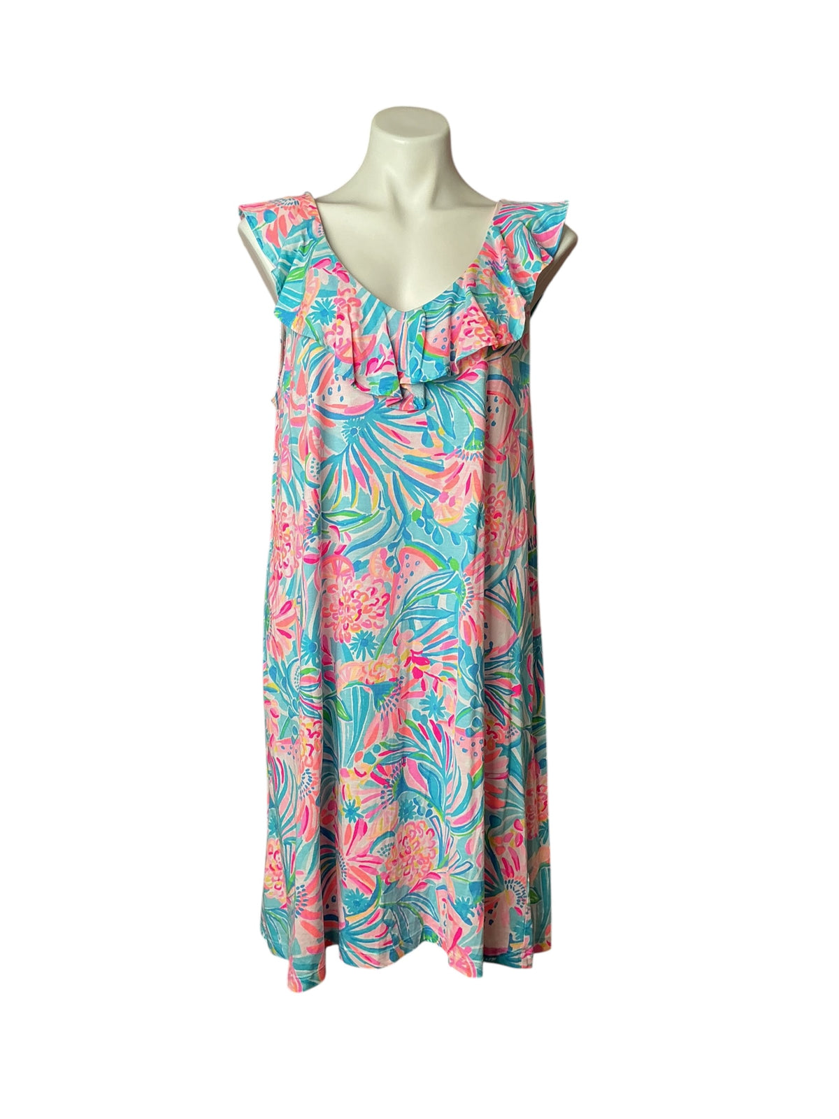 Lilly Pulitzer Alessa Swing Dress Multi Tropical Punch - Size XL