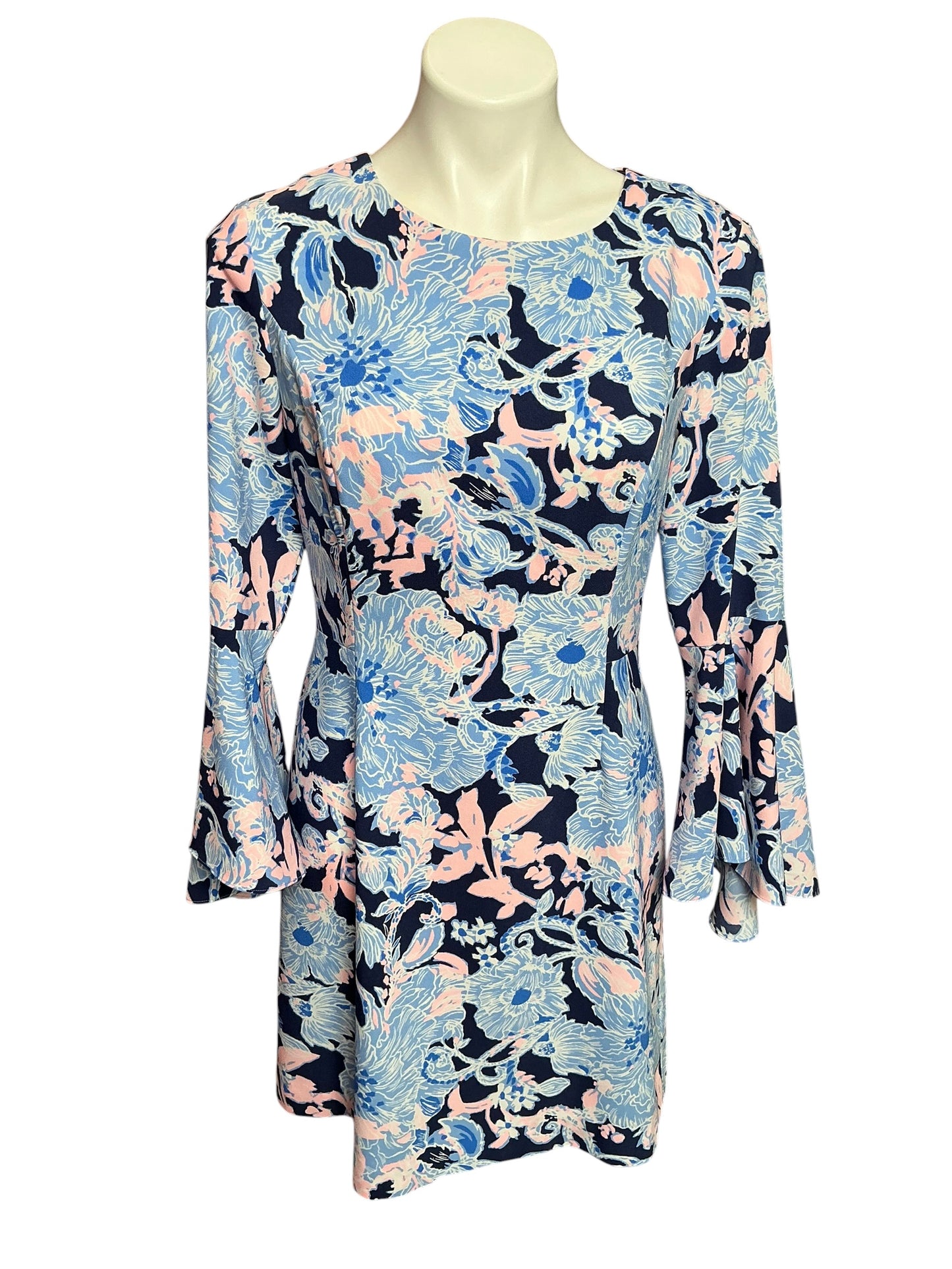 Lilly Pulitzer Kayla Stretch Dress Bright Navy Amore Please - Size 8