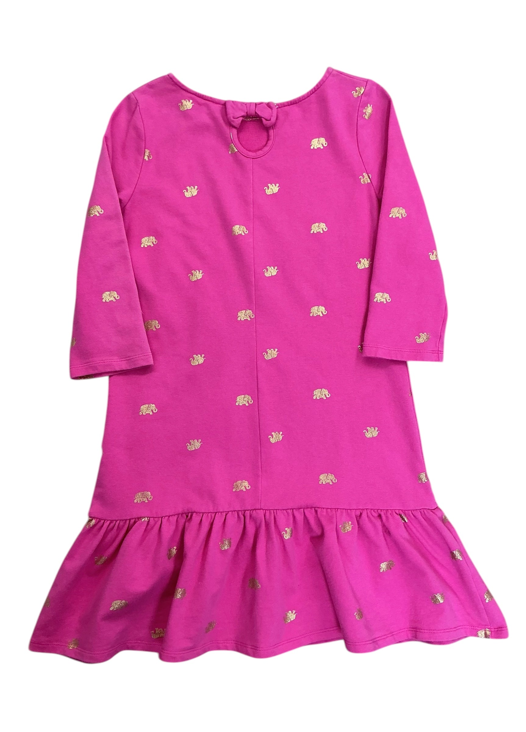 Lilly Pulitzer Girls Kids Mini Kyleigh Dress Mandevilla Pink Elephant Splash - Size XL 12-14