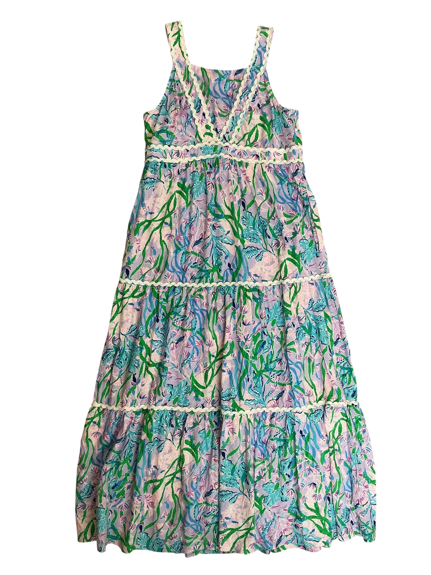 Lilly Pulitzer Kids Girls Mini Pollie Midi Dress Seacret Escape - Size XL 12-14