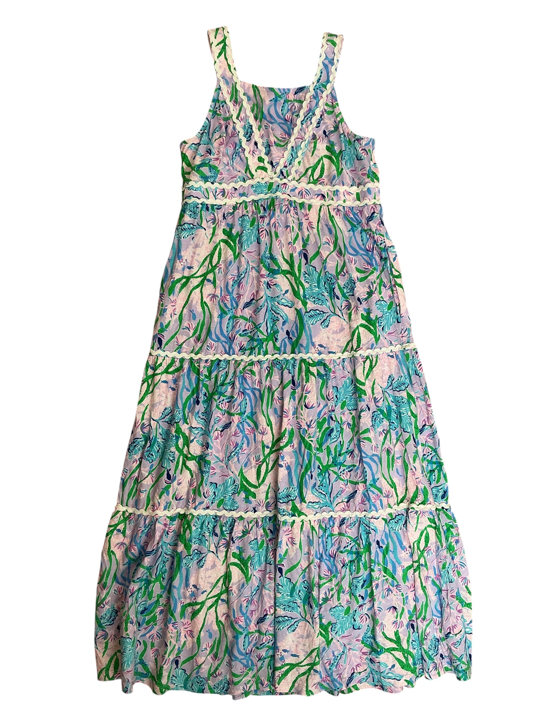 Lilly Pulitzer Kids Girls Mini Pollie Midi Dress Seacret Escape - Size XL 12-14
