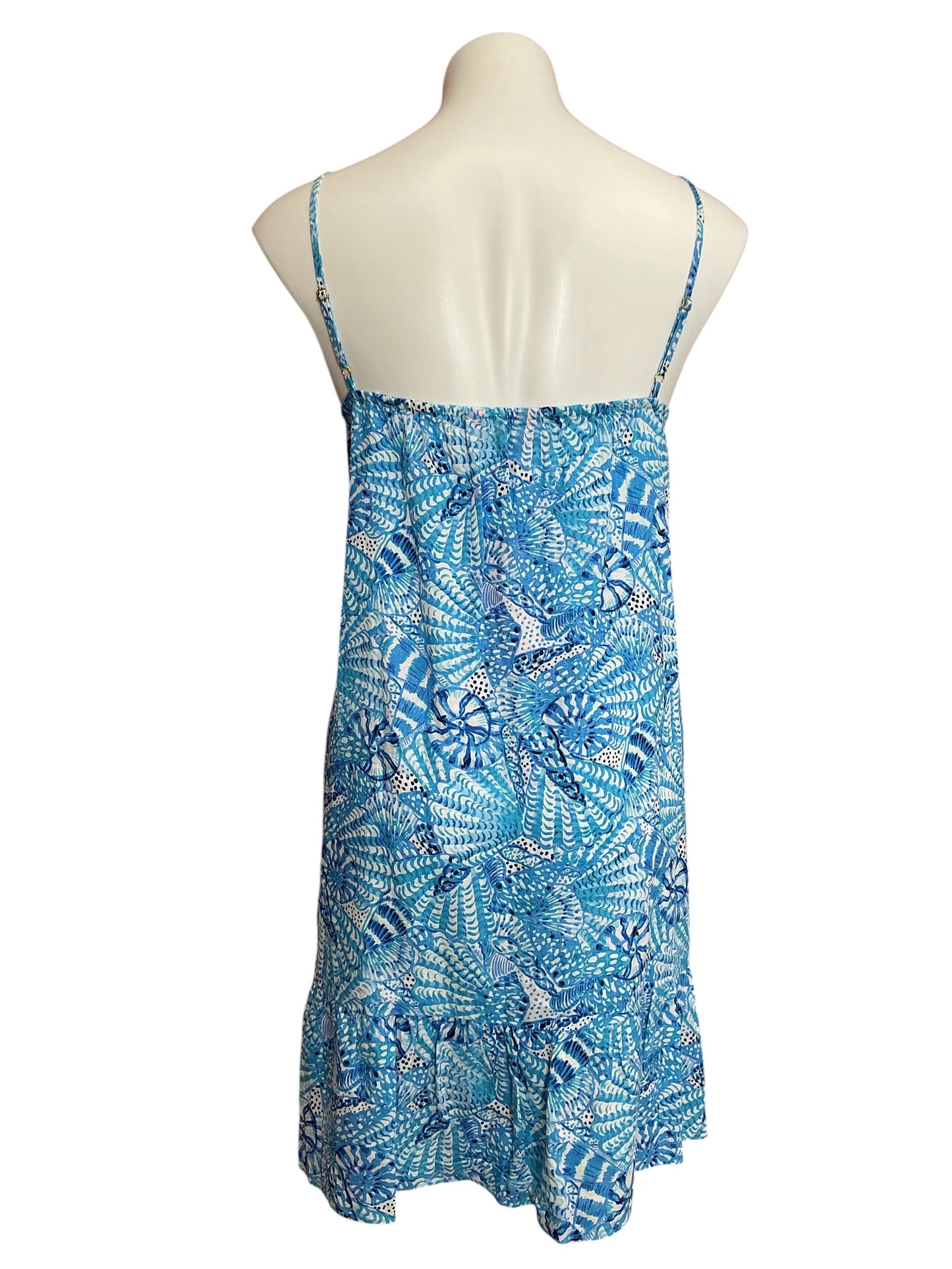 Lilly Pulitzer NWT Jaydan Linen Dress Amalfi Blue By The Seashore - Size L
