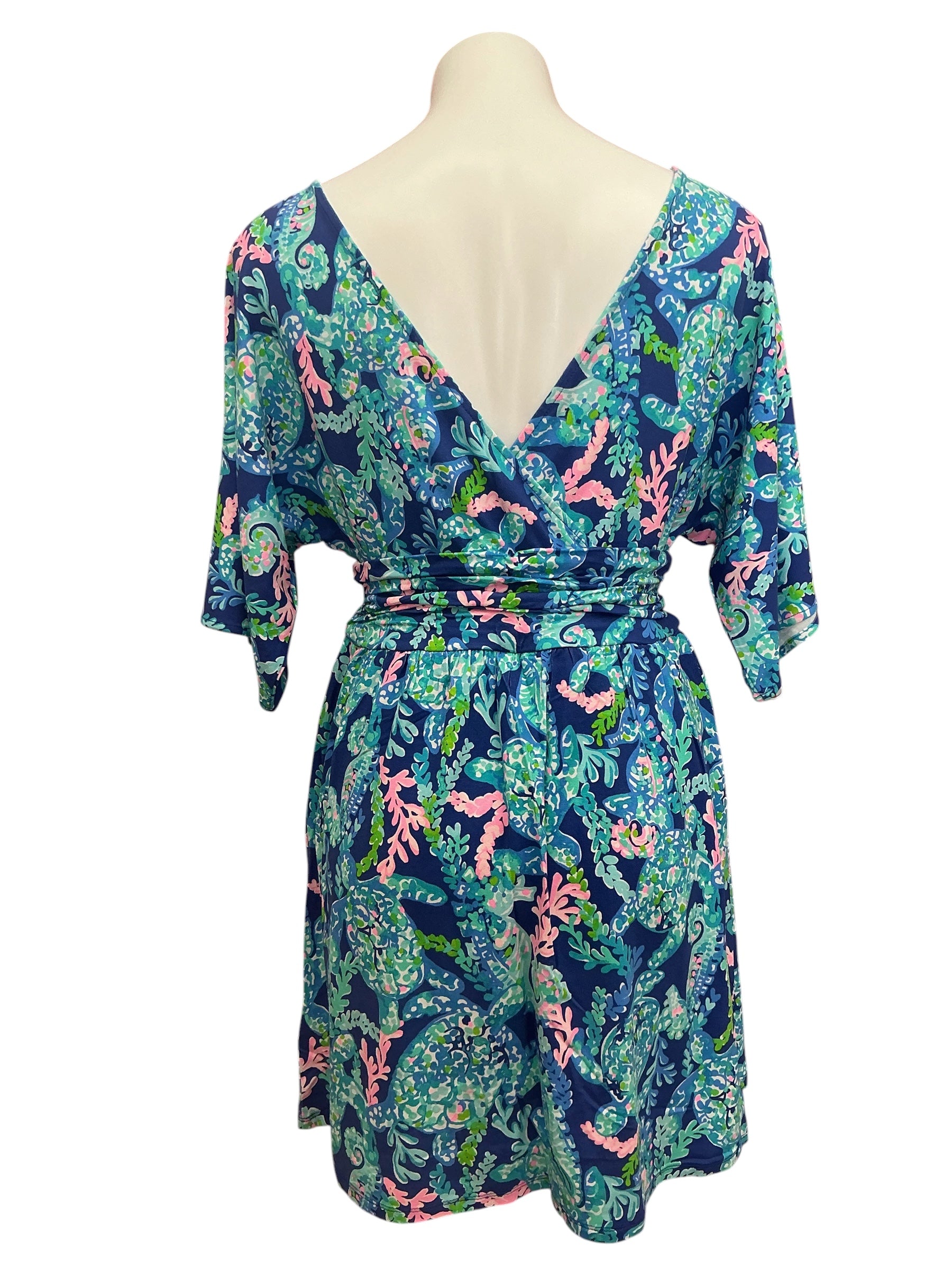 Lilly Pulitzer NWT Parigi Skort Romper Corsica Blue Turtle Villa - Size M