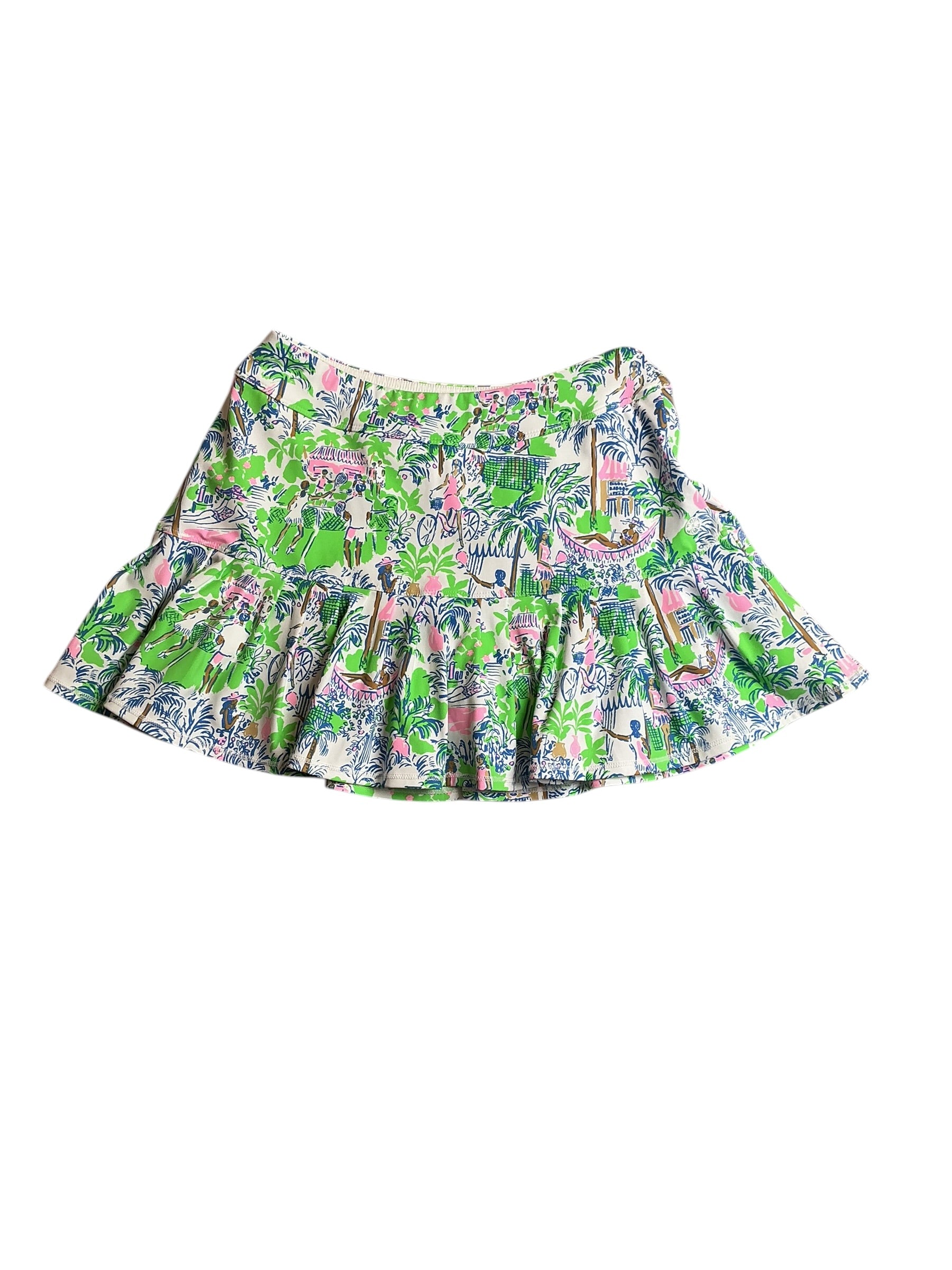 Lilly Pulitzer NWT Taye Skort UPF 50+ - Orb Green Serving It Up - Size XS