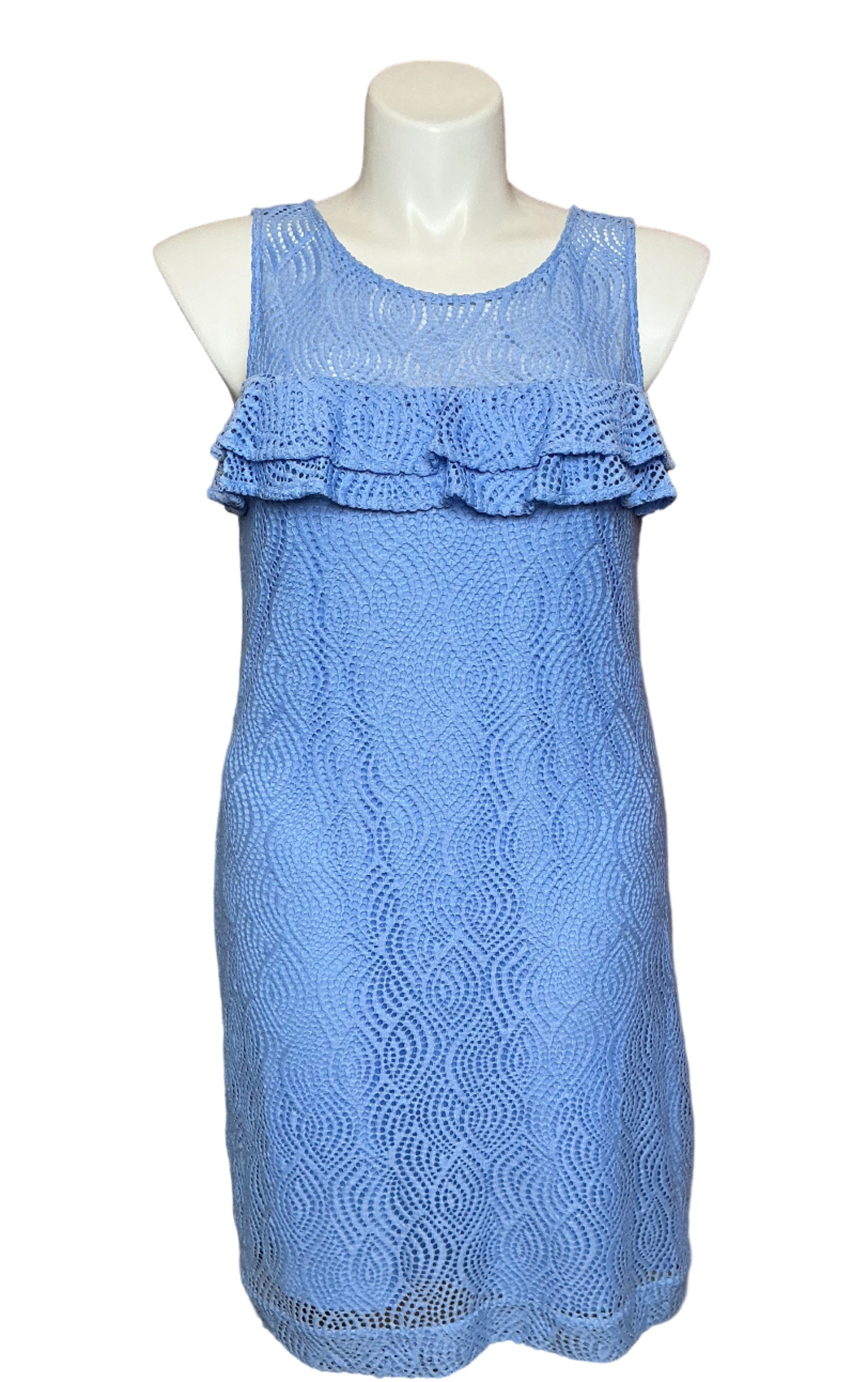 Lilly Pulitzer NWT - Janine Shift Dress - Blue Peri Flowing Leaf Lace - Size XL