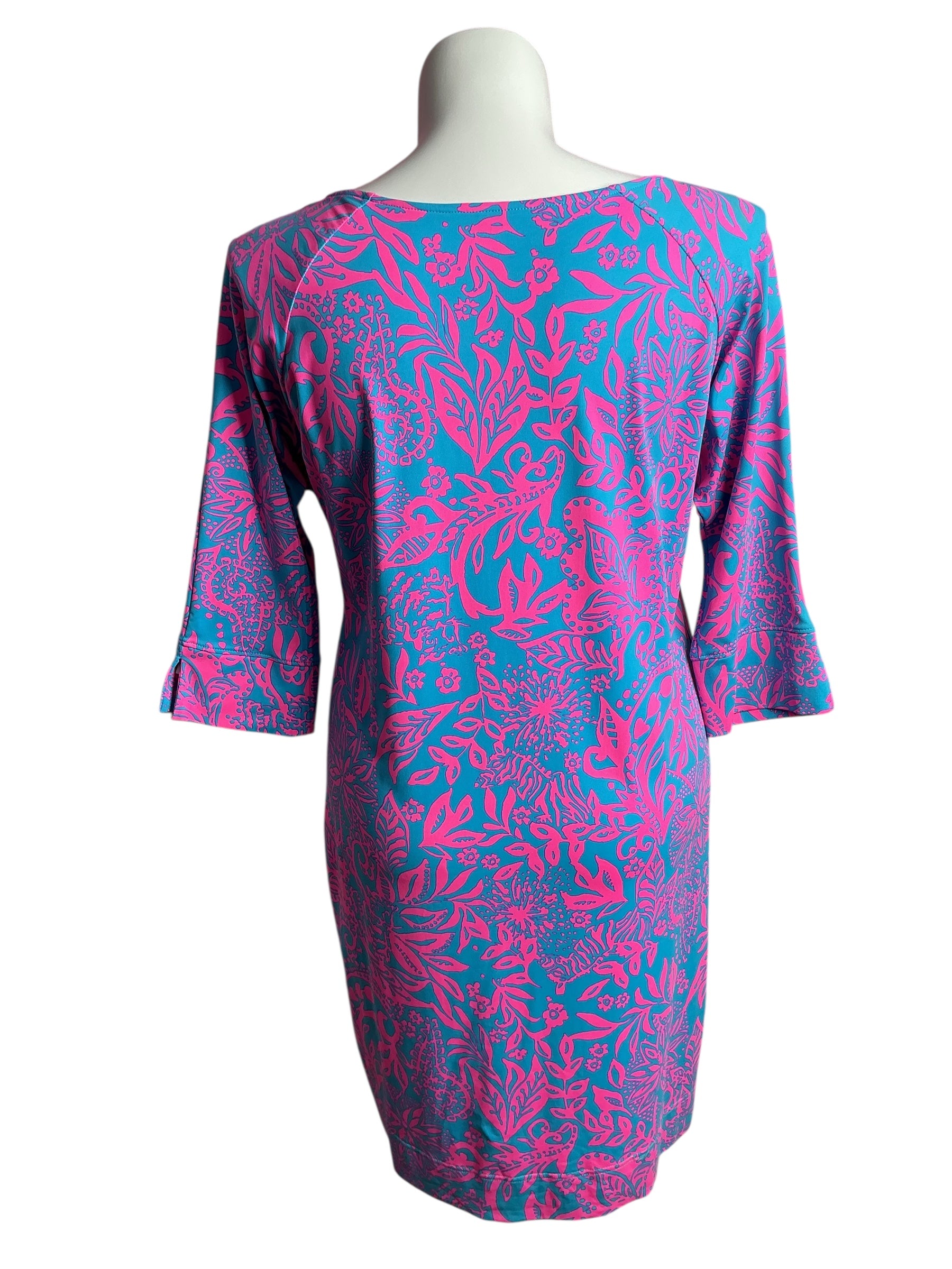 Lilly Pulitzer- NWTBraedyn UPF 50+ Dress Aura Pink Leaf An Impression Size L