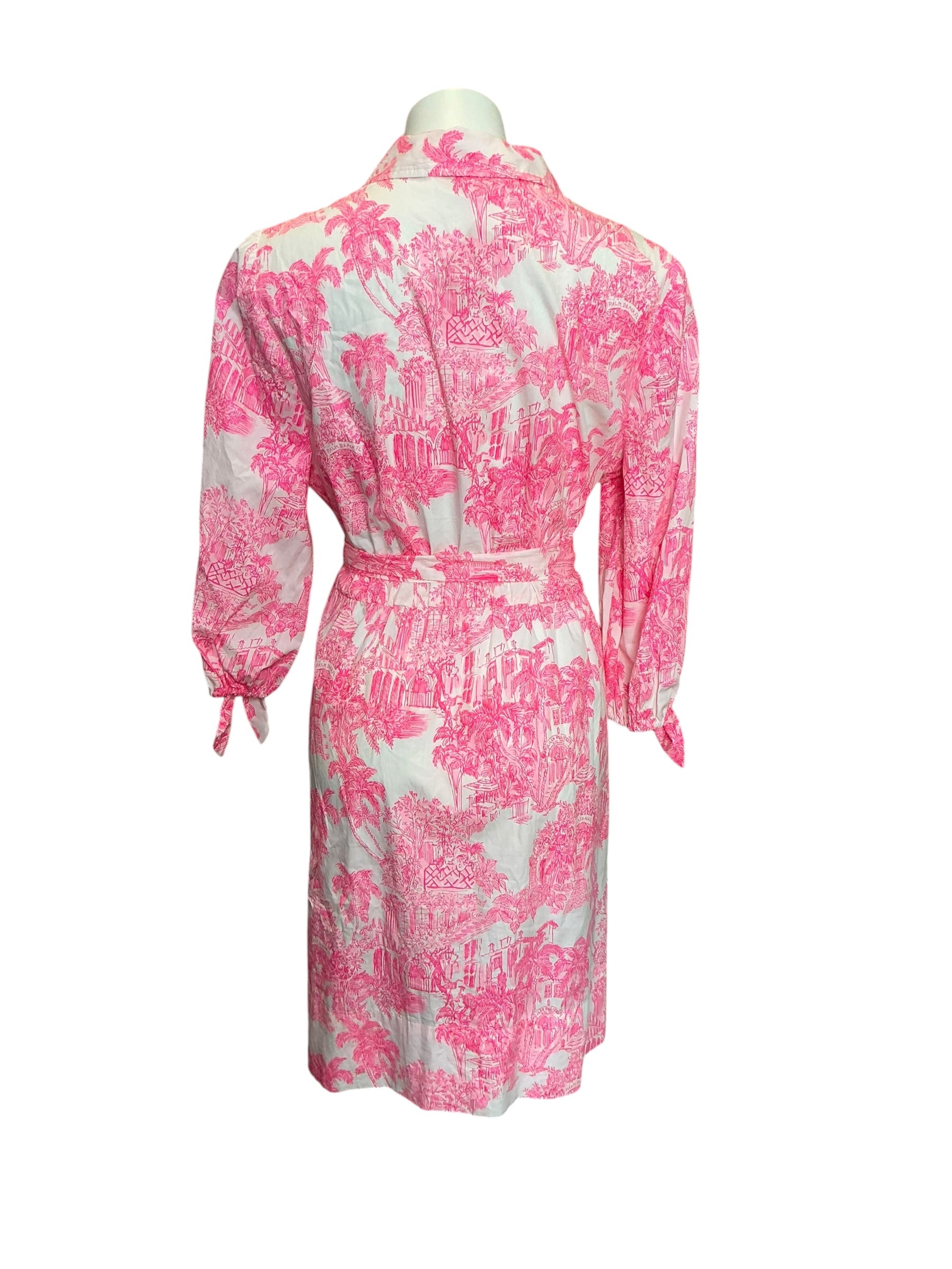 Lilly Pulitzer Amrita Cotton Shirtdress Resort White PB Anniversary Toile - Size 14