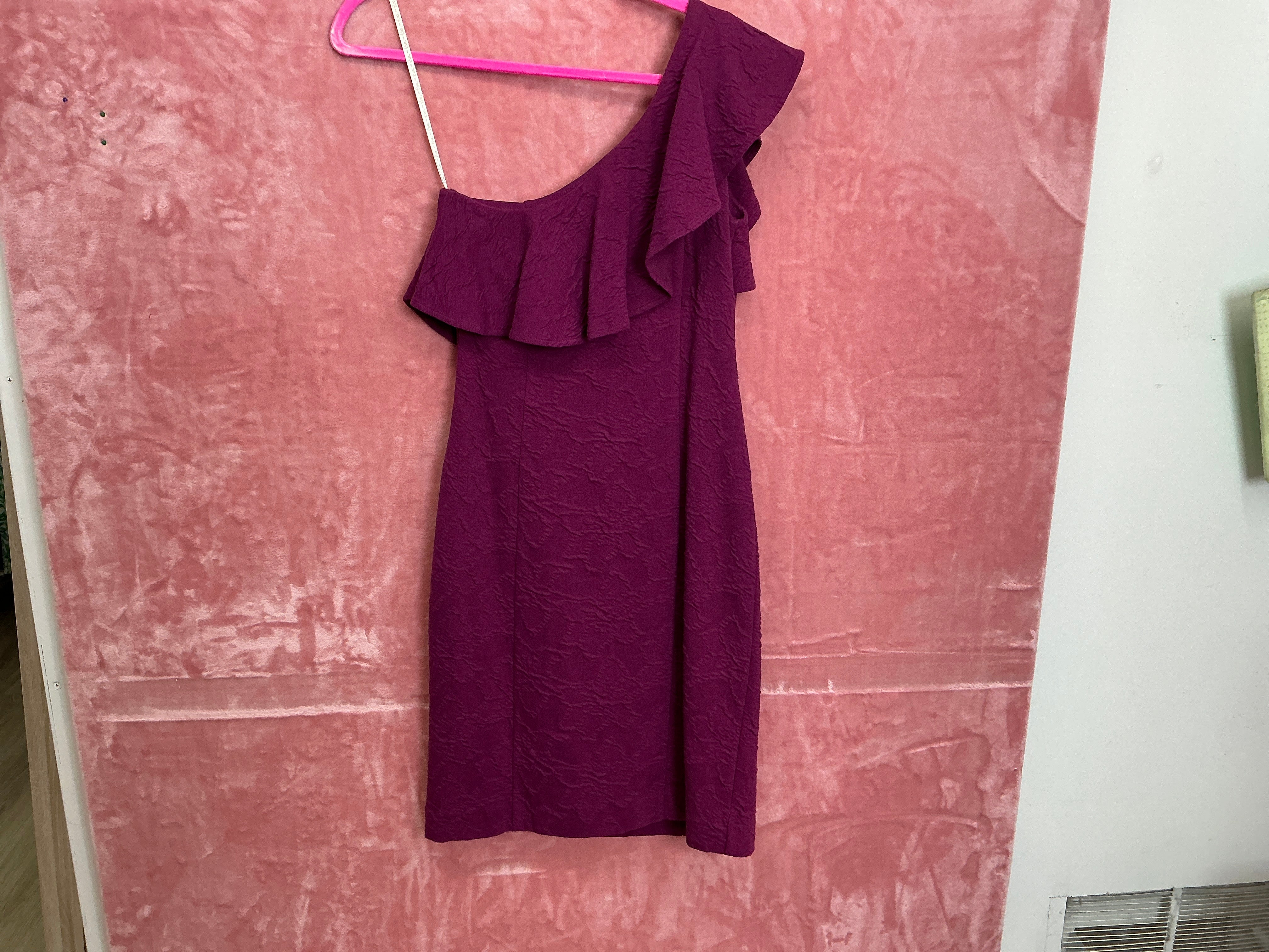 Lilly Pulitzer Bordeaux One Shoulder Dress NWT, Amarena Cherry Size 0
