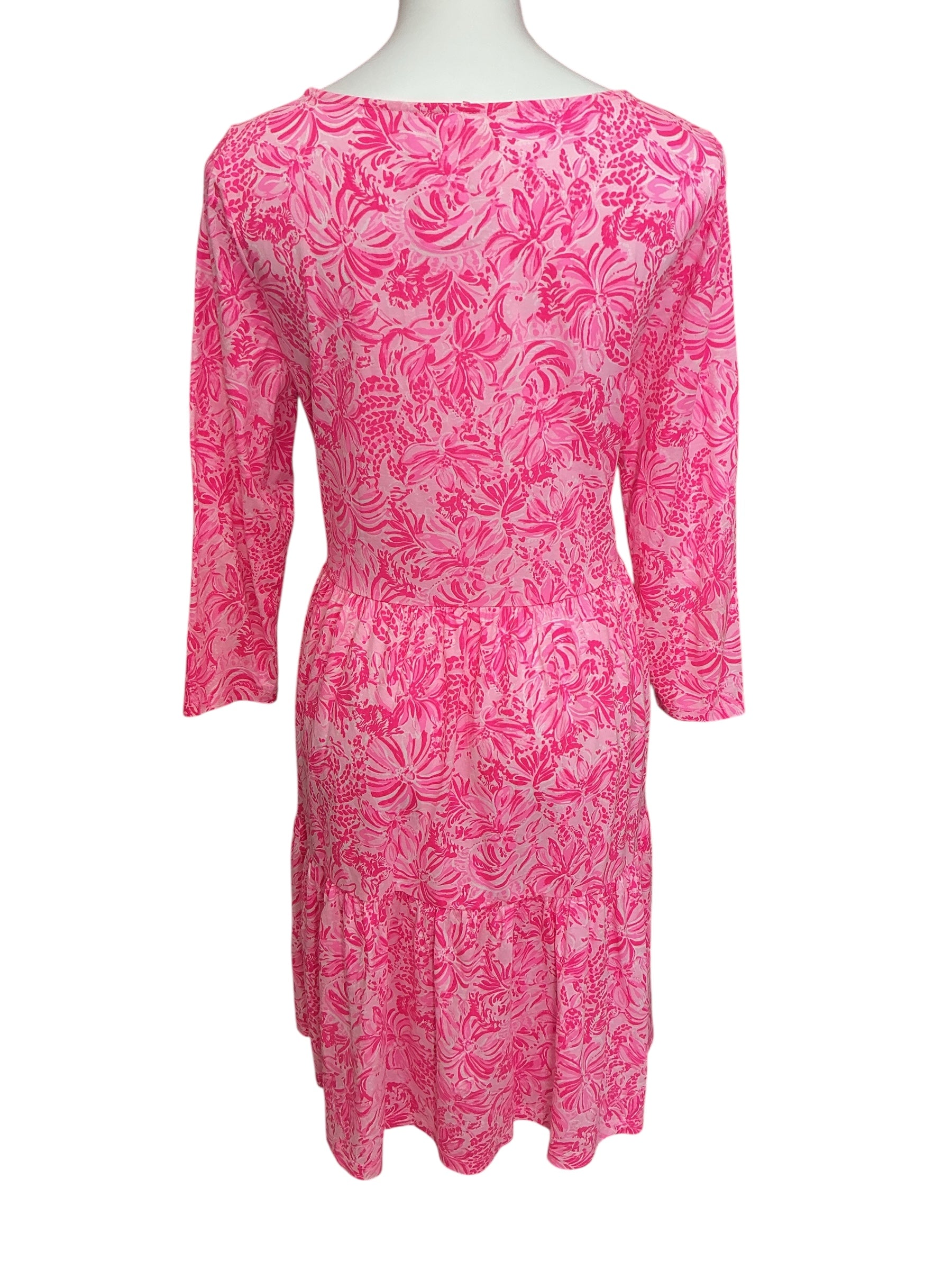 Lilly Pulitzer Geanna Swing Dress Pink Blossom Foxy Llama - Size XL