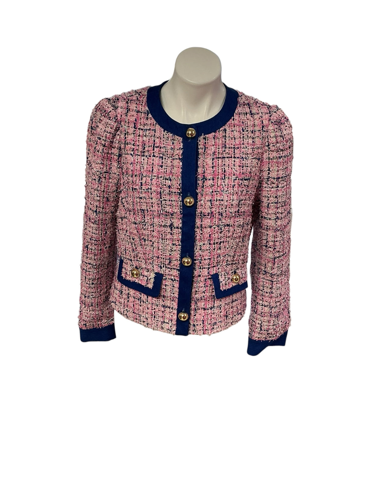 Lilly Pulitzer NWT Greighlee Boucle Jacket Confetti Pink Eyelash Texture Boucle - Size 4
