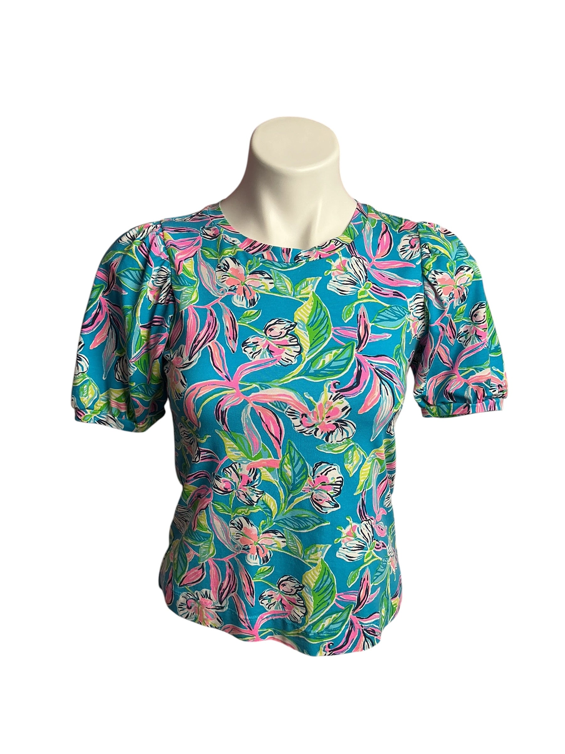 Lilly Pulitzer- Rhett Top Formentera Turquoise Size XS